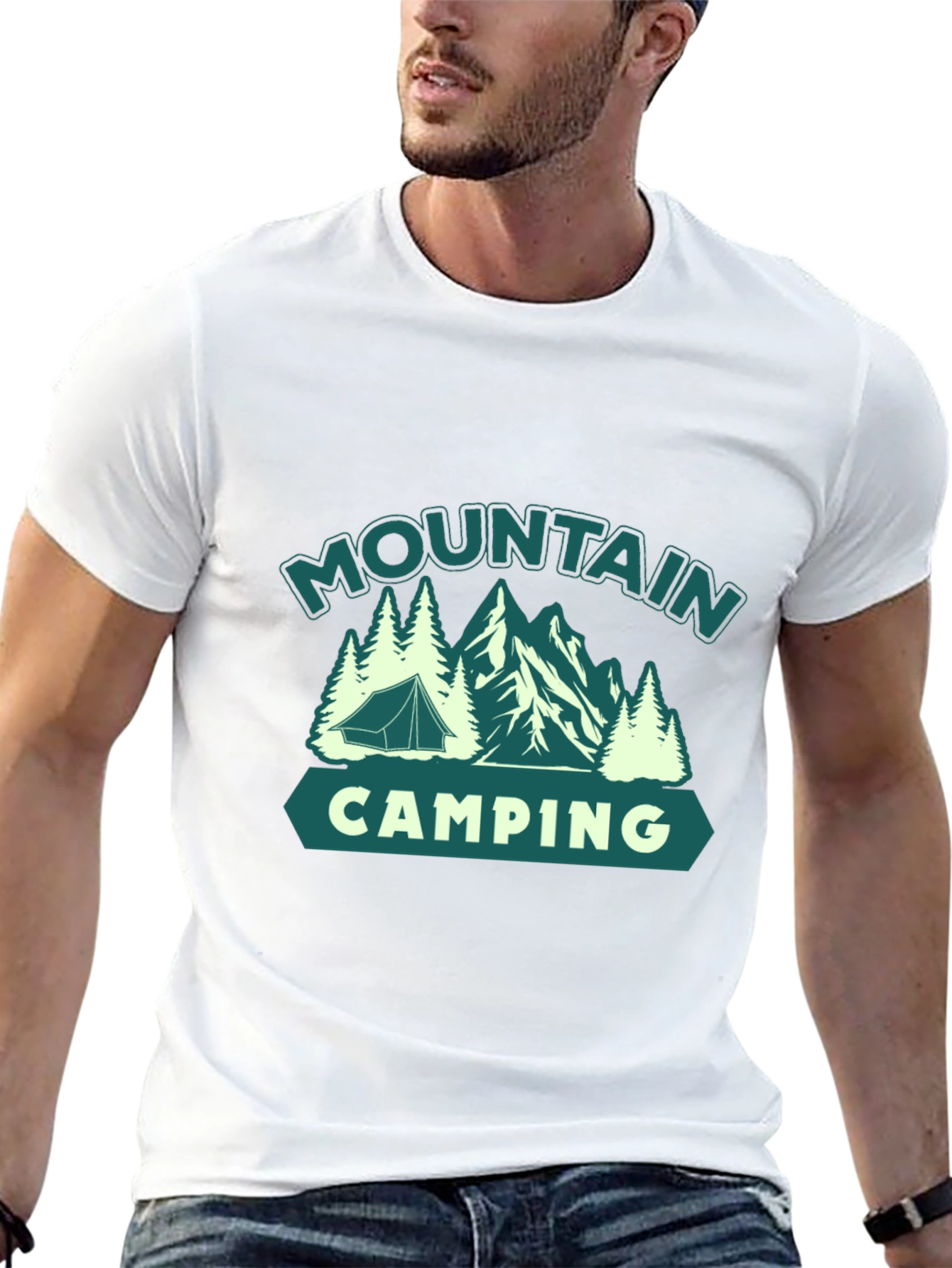 Mountain Camping Graphic Tee - Outdoor Adventure Shirt