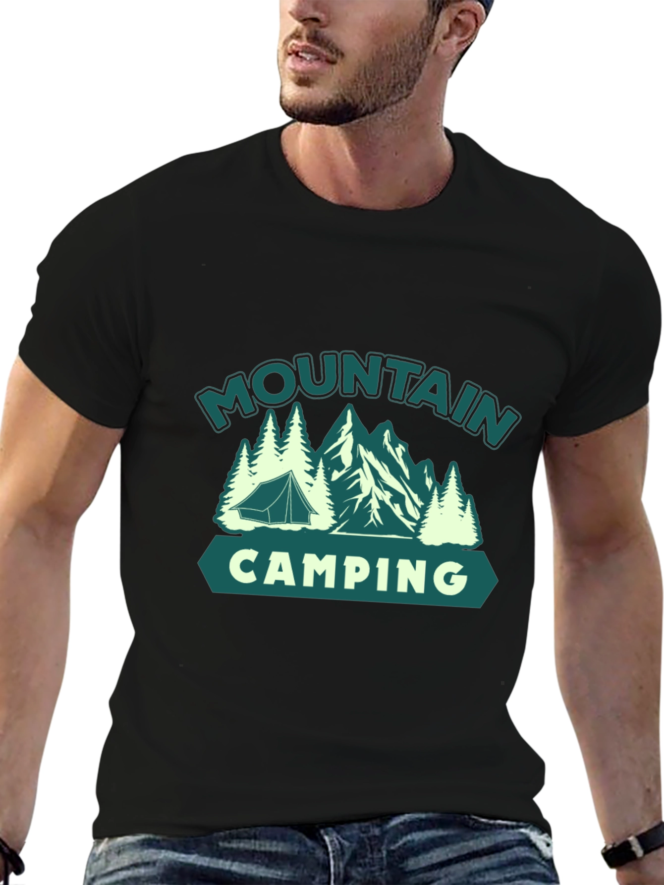 Mountain Camping Graphic Tee - Outdoor Adventure Shirt