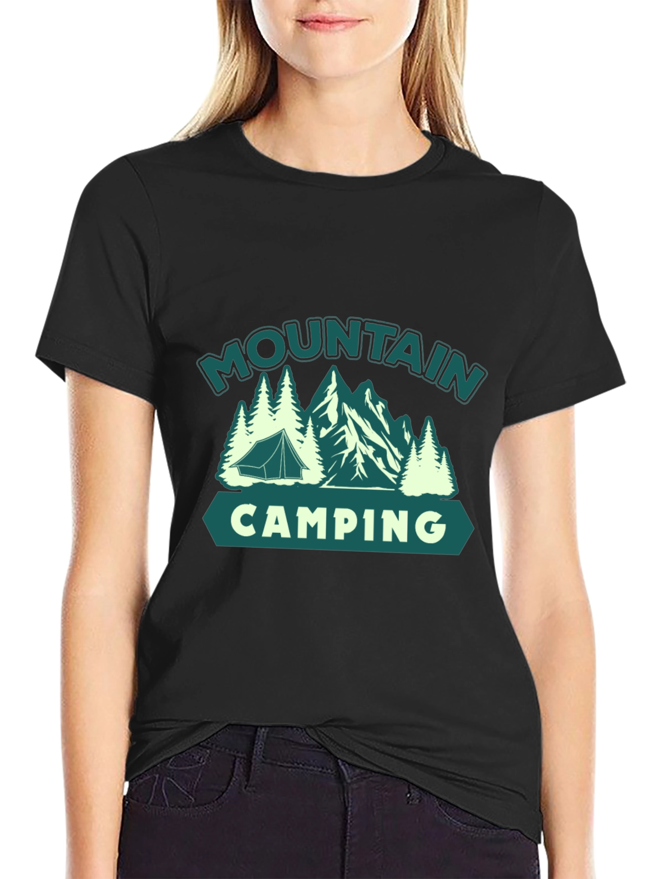 Mountain Camping Graphic Tee - Outdoor Adventure Shirt