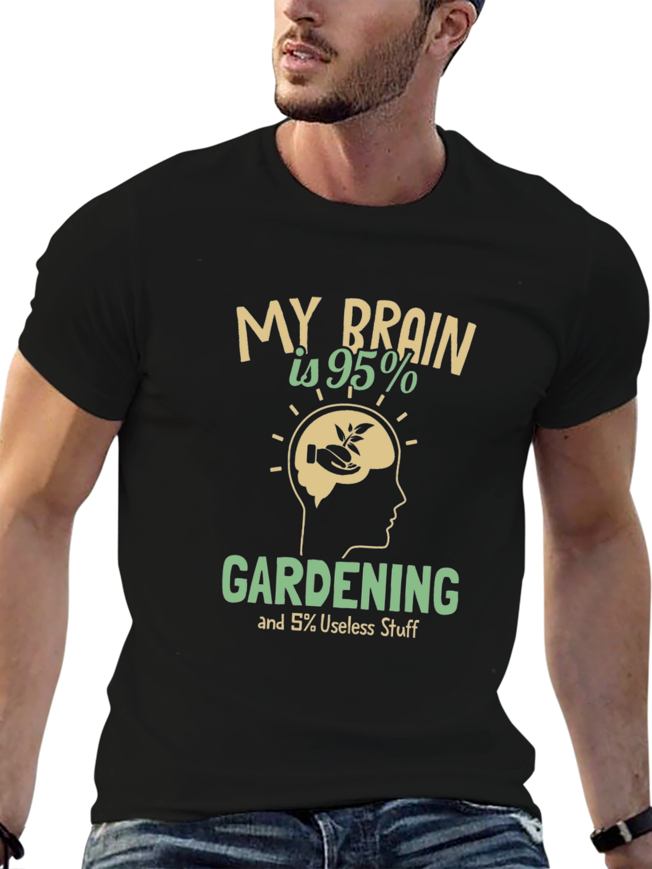 Gardening Brain T-Shirt - Funny Gardener Tee
