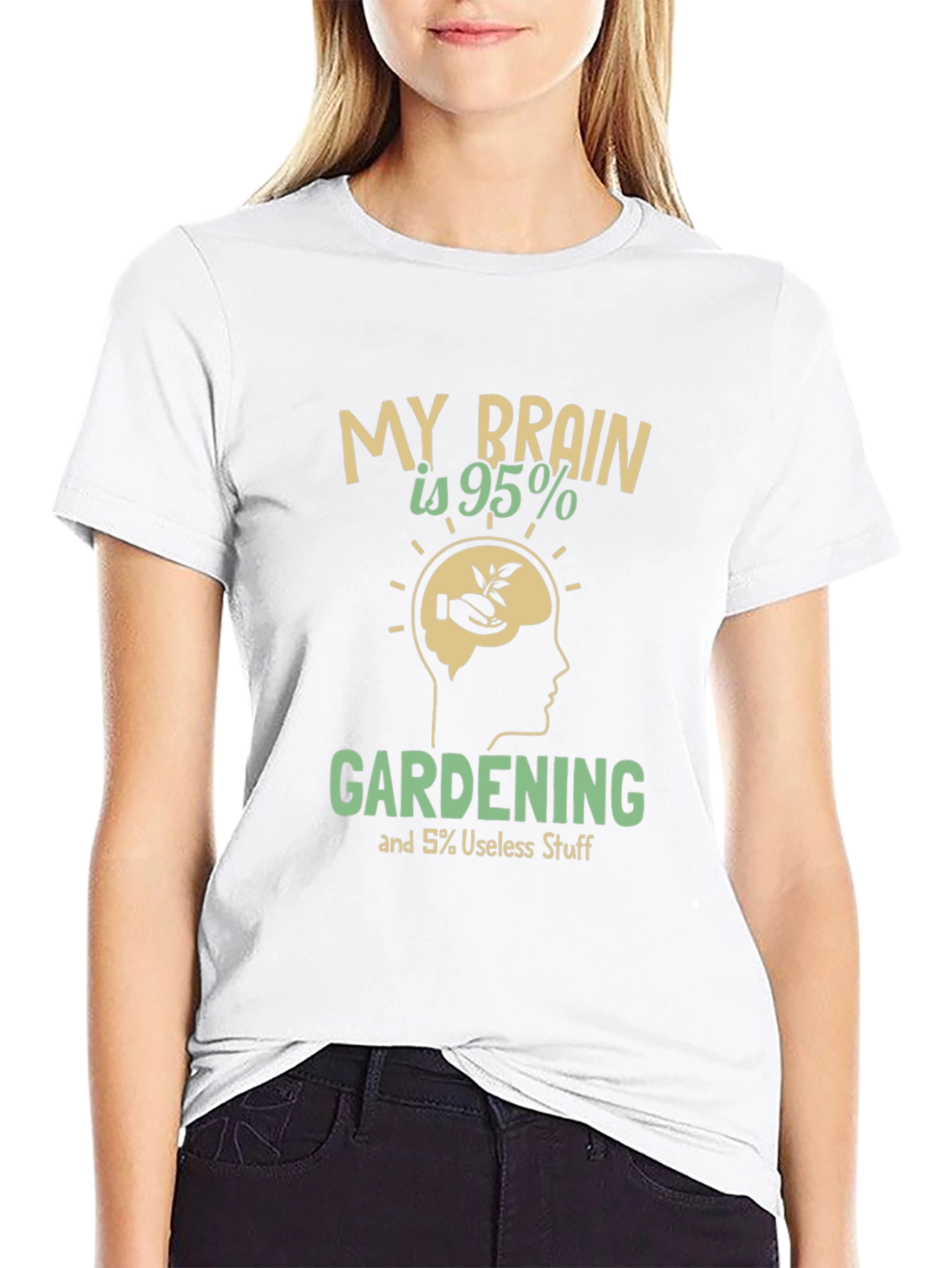 Gardening Brain T-Shirt - Funny Gardener Tee