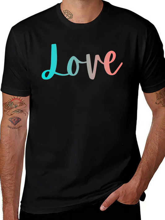 Love T-Shirt - Trendy Gradient Design - Black