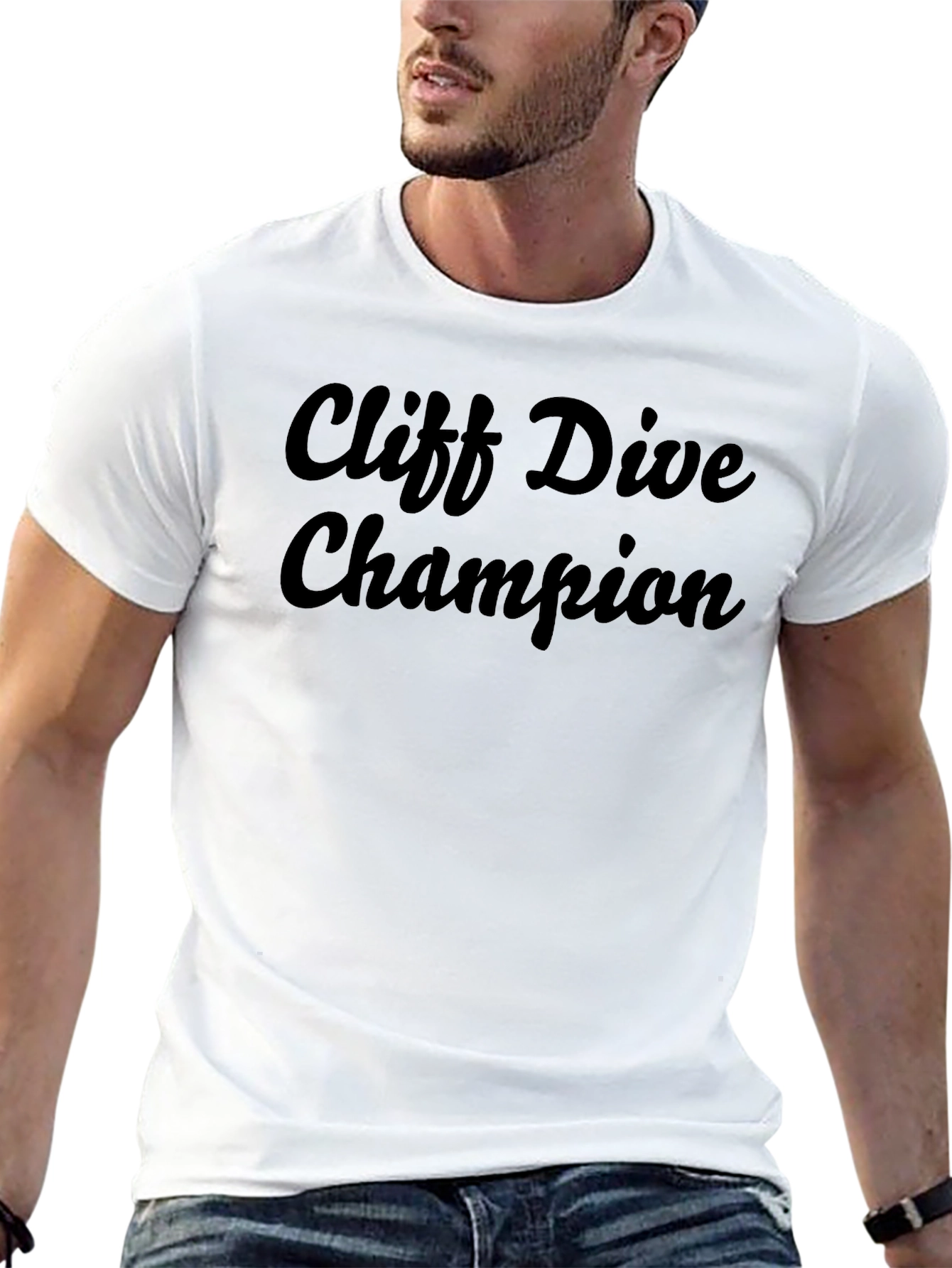 Cliff Dive Champion Black Graphic Tee