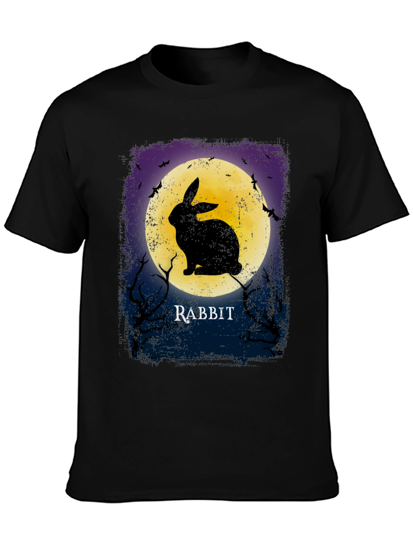 Rabbit Moon Graphic Tee - Spooky Halloween Shirt
