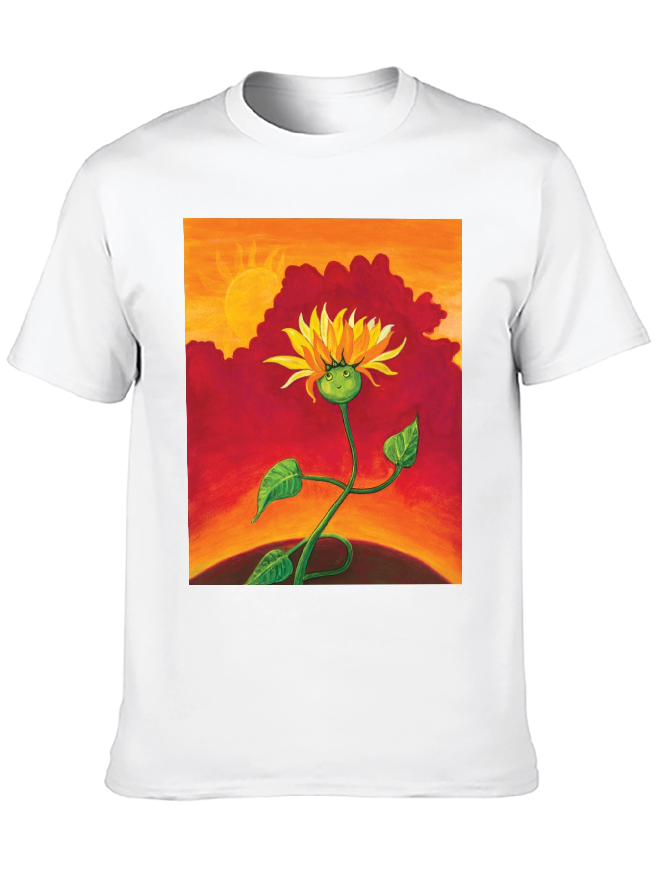 Sunflower Graphic Tee - Unique Art T-Shirt