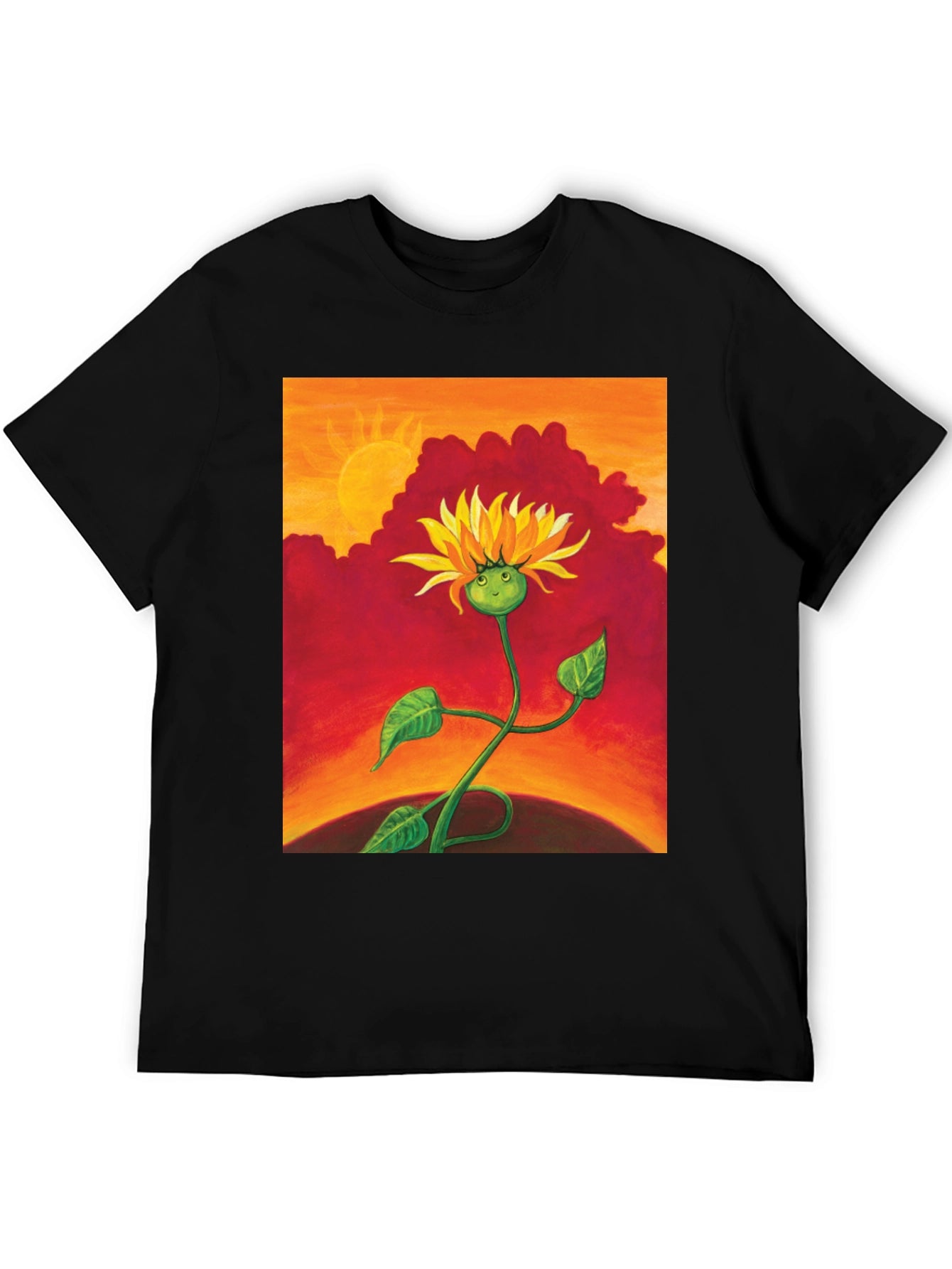 Sunflower Graphic Tee - Unique Art T-Shirt