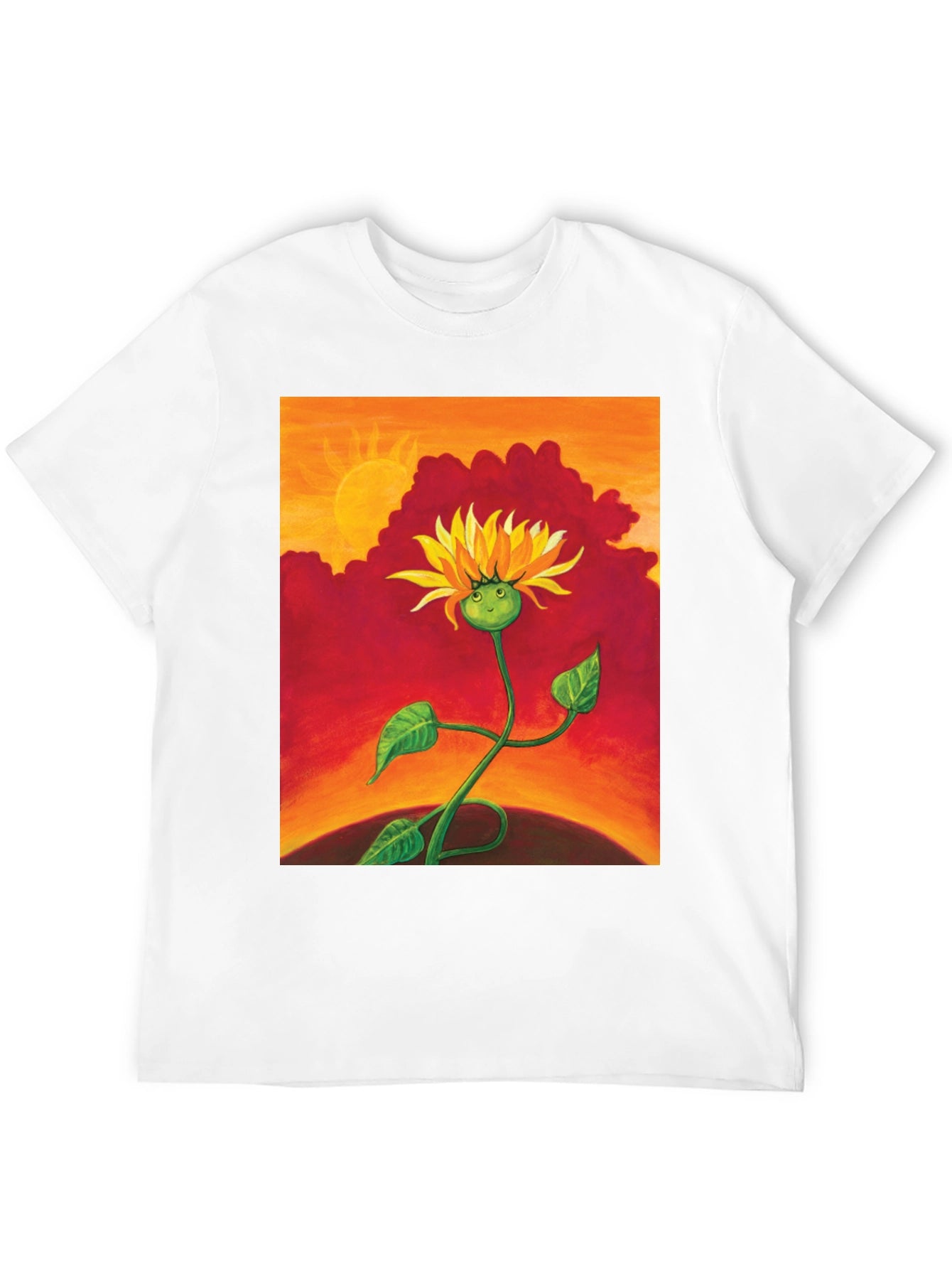 Sunflower Graphic Tee - Unique Art T-Shirt