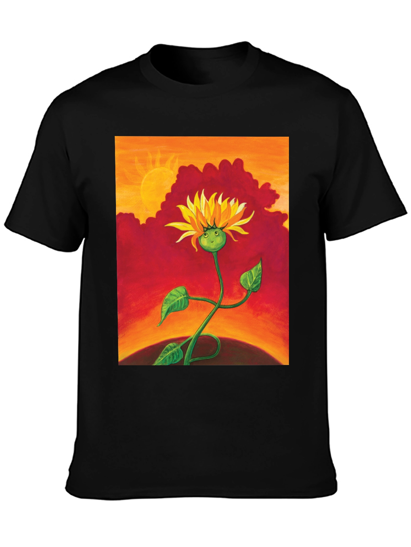 Sunflower Graphic Tee - Unique Art T-Shirt