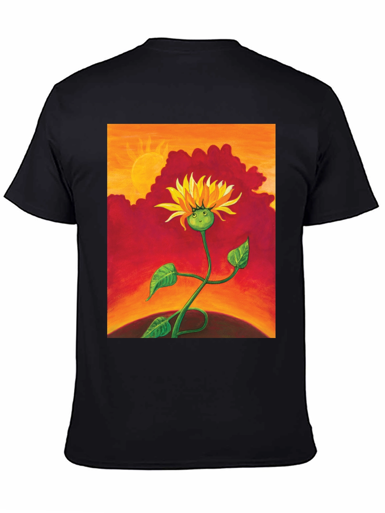 Sunflower Graphic Tee - Unique Art T-Shirt