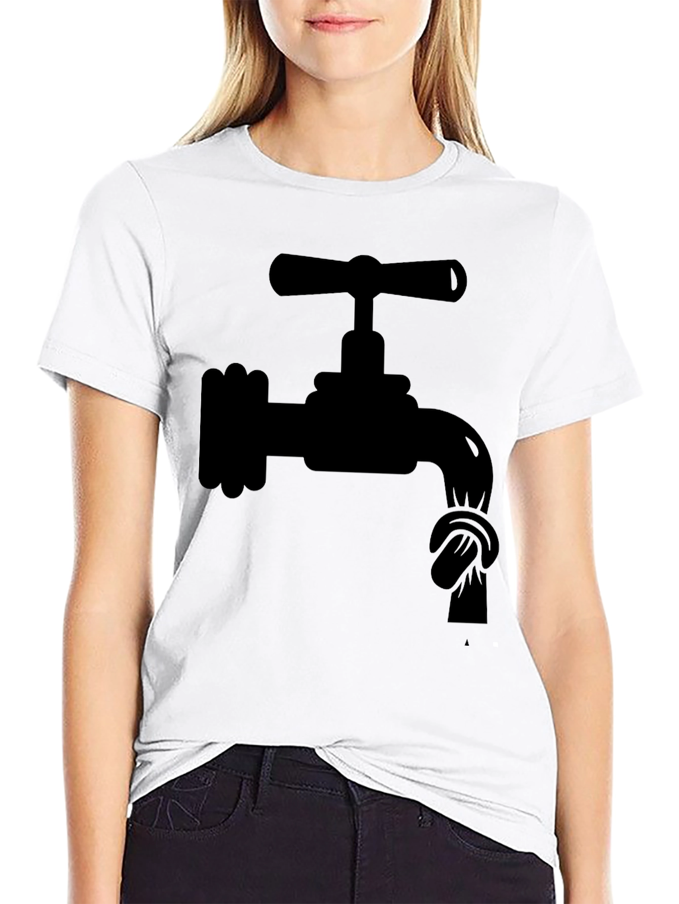 Funny Plumbing Problem T-Shirt - Knotted Faucet Design