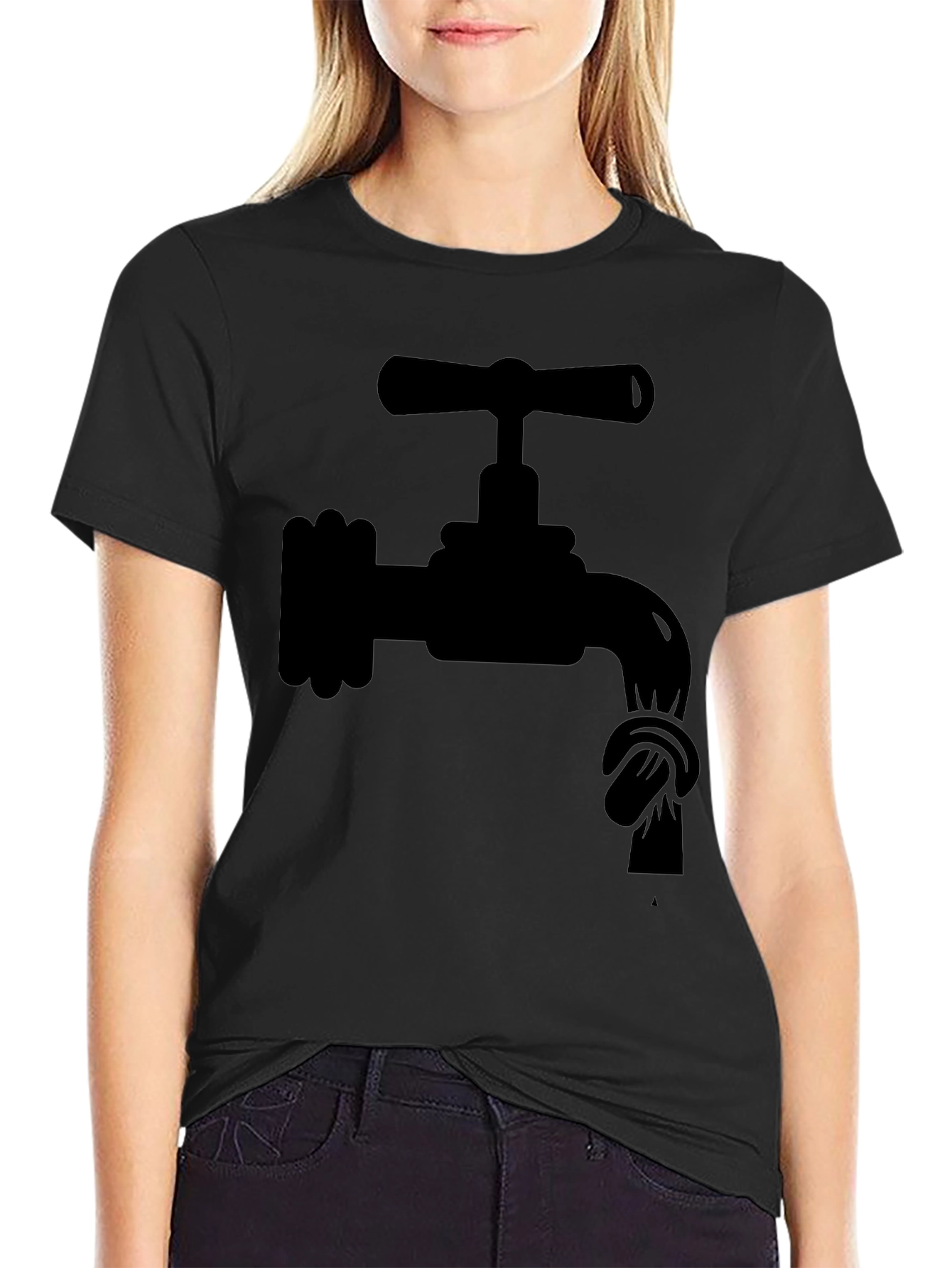 Funny Plumbing Problem T-Shirt - Knotted Faucet Design