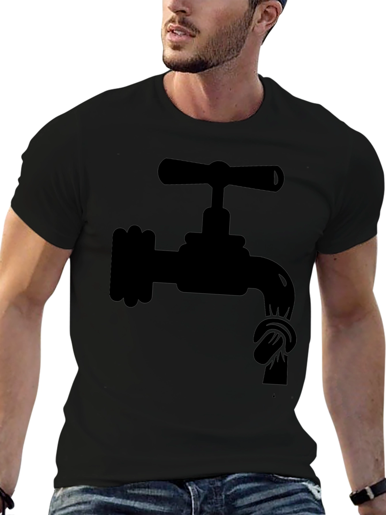 Funny Plumbing Problem T-Shirt - Knotted Faucet Design