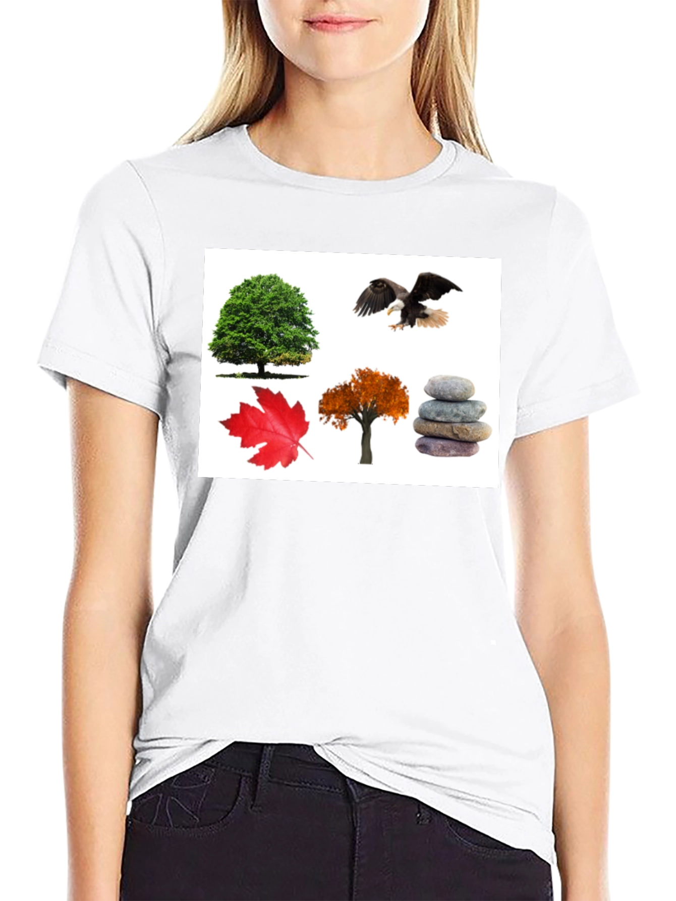 Nature Collage Black T-Shirt