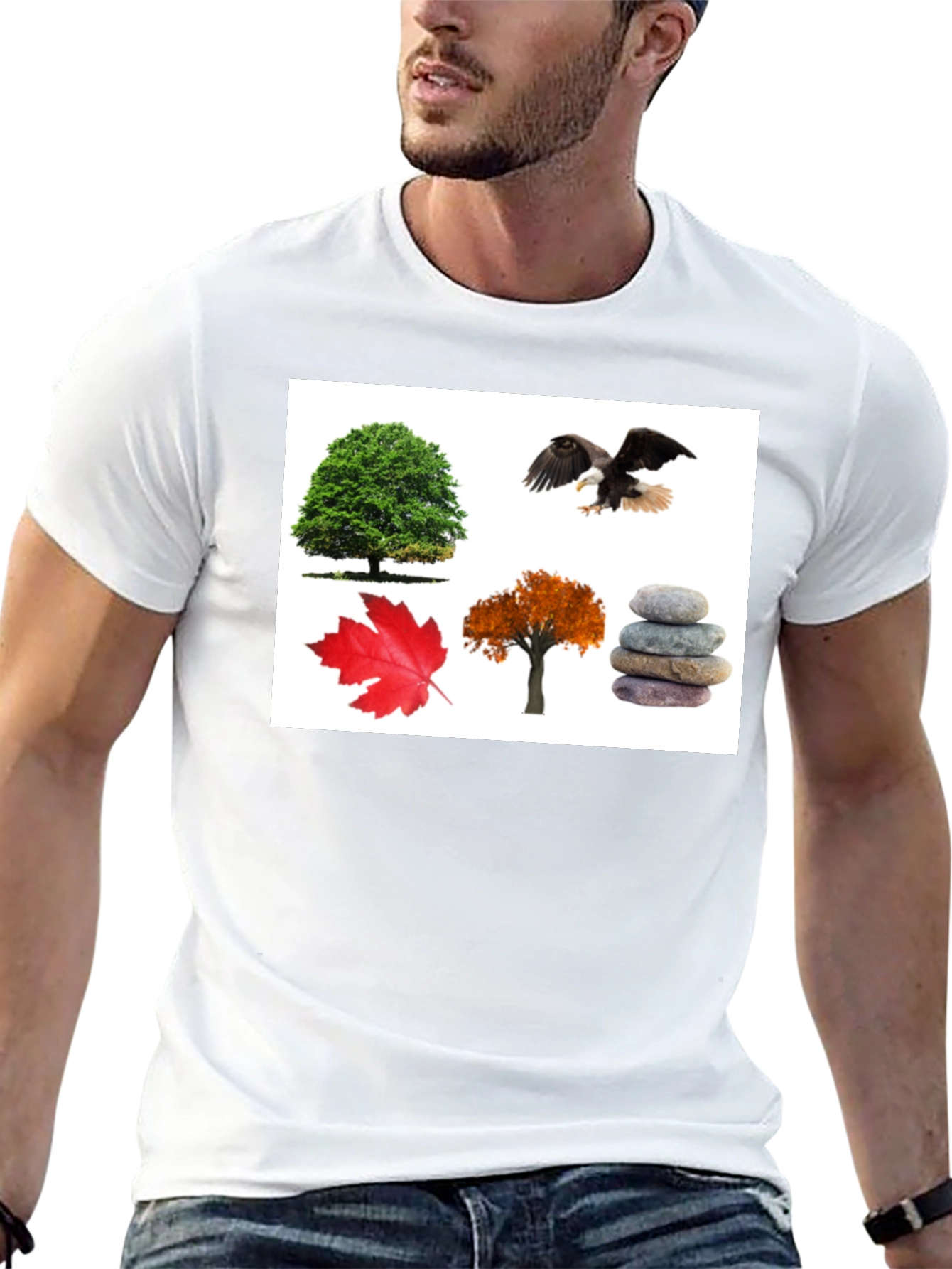 Nature Collage Black T-Shirt