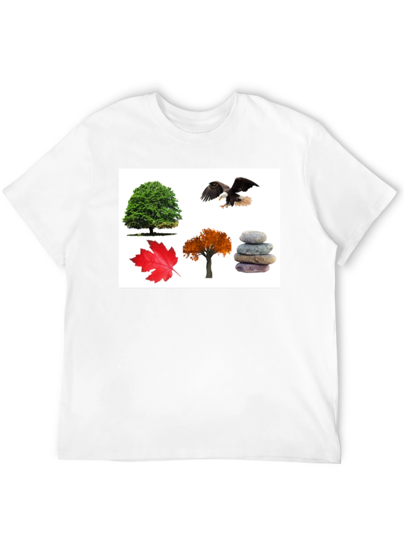 Nature Collage Black T-Shirt