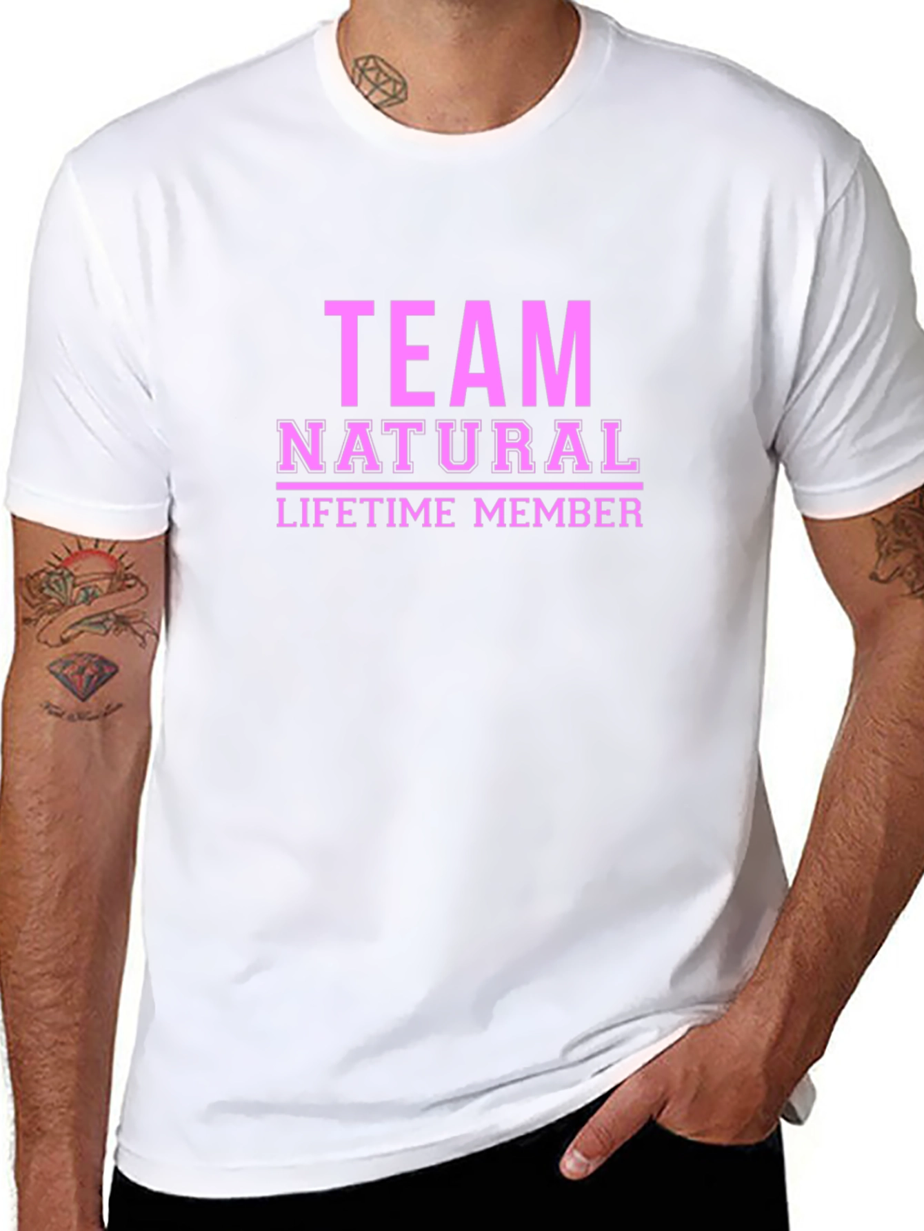 Team Natural Lifetime Member Black T-Shirt