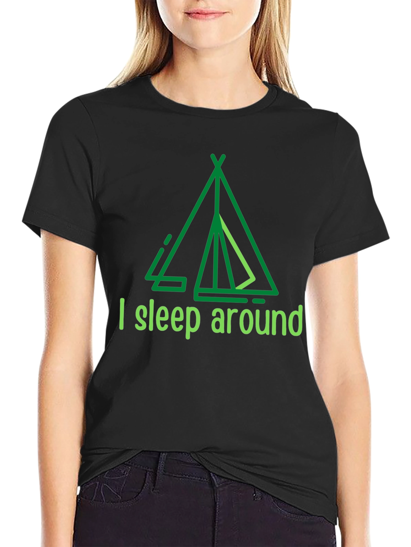 Camping Humor T-Shirt - I Sleep Around Tee