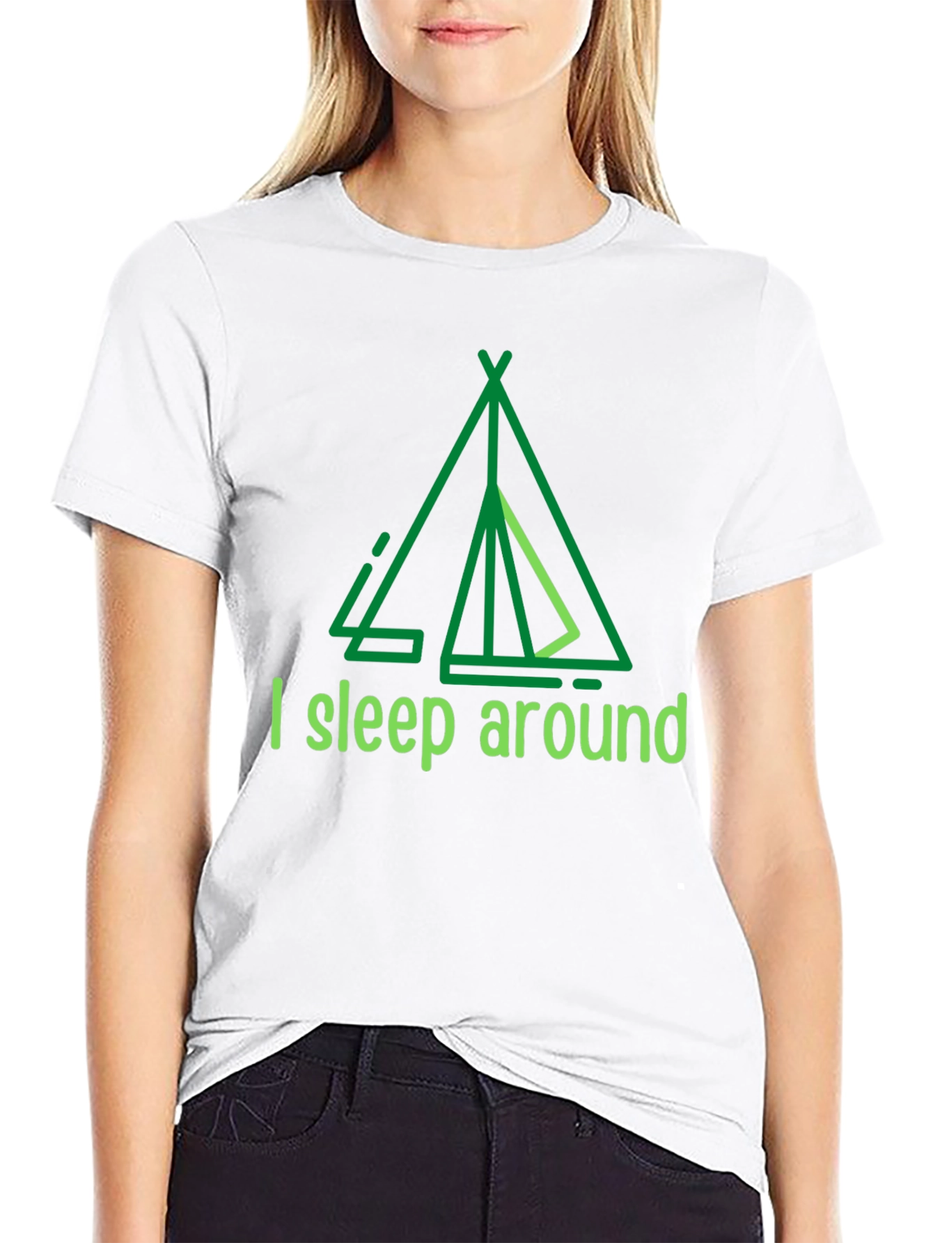 Camping Humor T-Shirt - I Sleep Around Tee