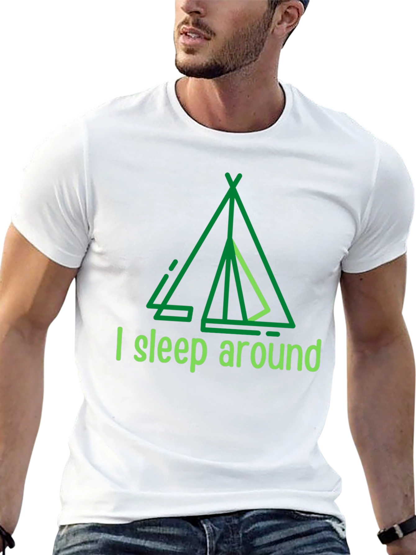 Camping Humor T-Shirt - I Sleep Around Tee