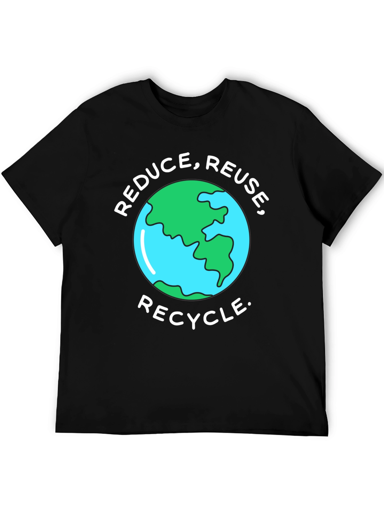 Eco-Friendly Reduce Reuse Recycle Earth Graphic T-Shirt