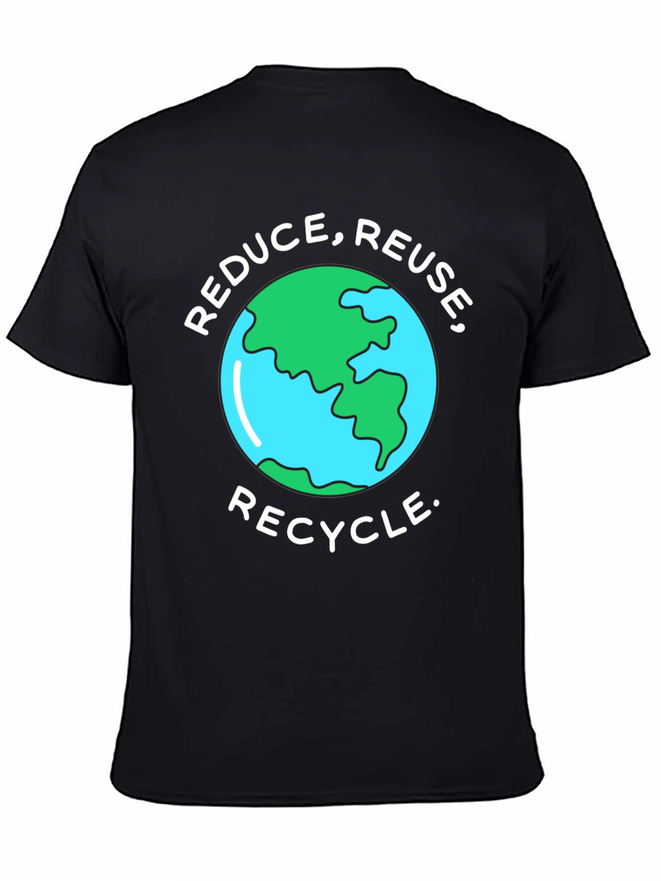 Eco-Friendly Reduce Reuse Recycle Earth Graphic T-Shirt