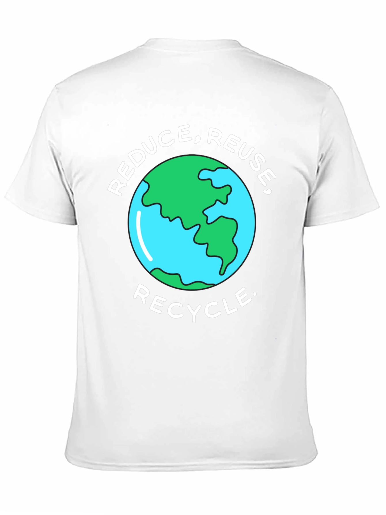 Eco-Friendly Reduce Reuse Recycle Earth Graphic T-Shirt