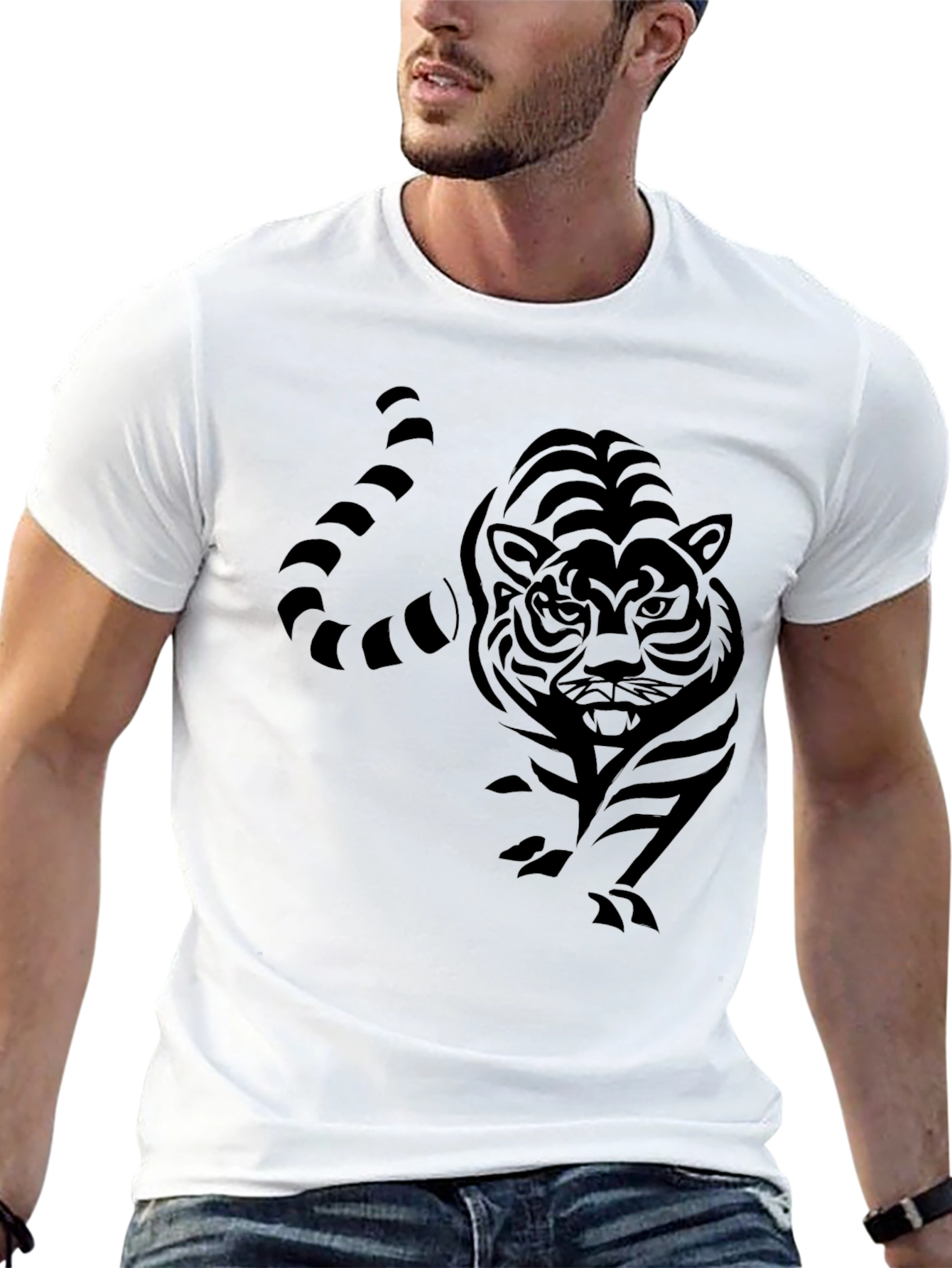 Tiger Graphic Black T-Shirt | Mens Fashion Tee