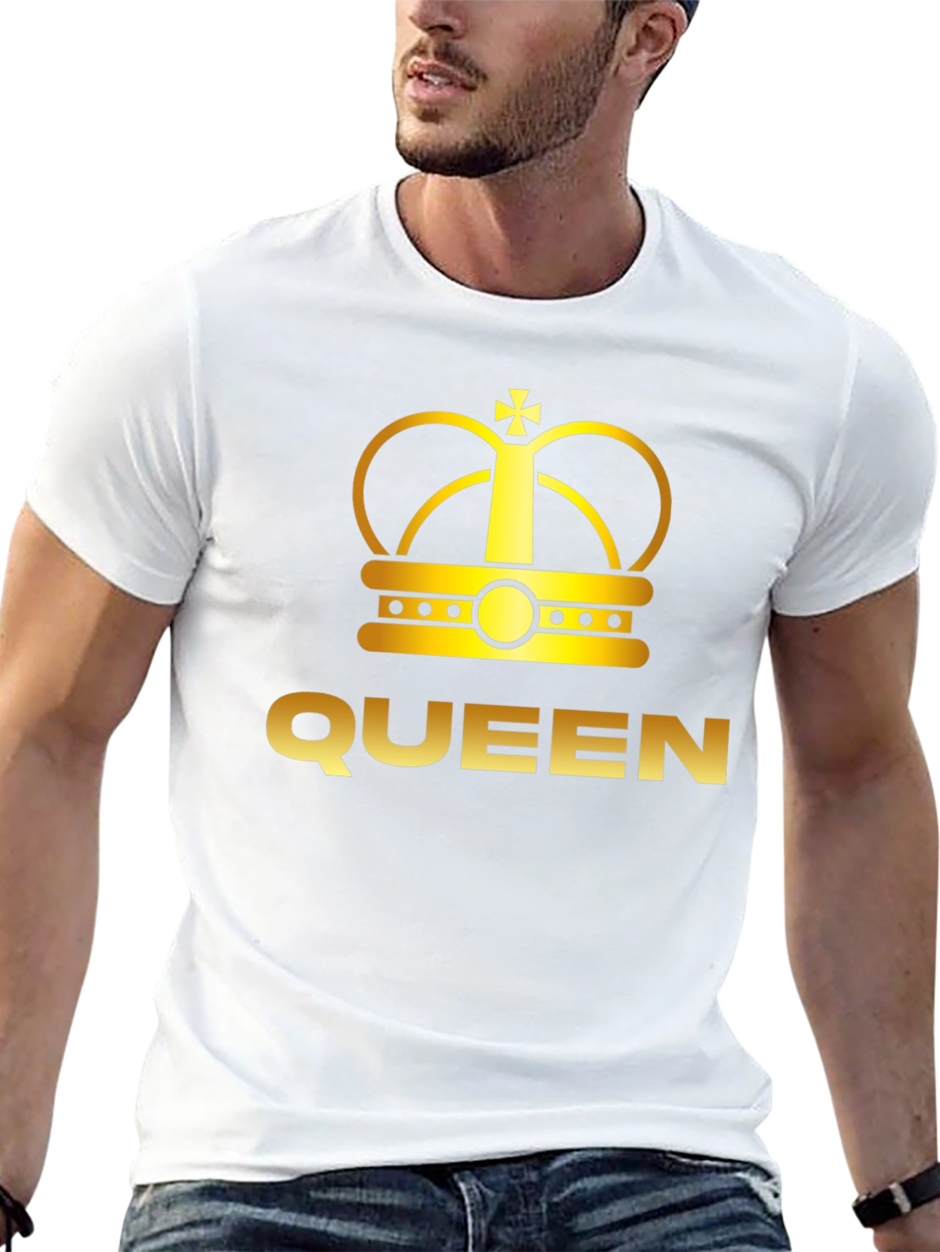 Queen Crown Graphic Tee - Black Cotton T-Shirt