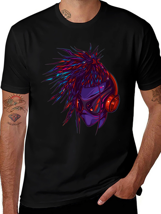 Cyberpunk DJ Graphic Tee - Cool Style