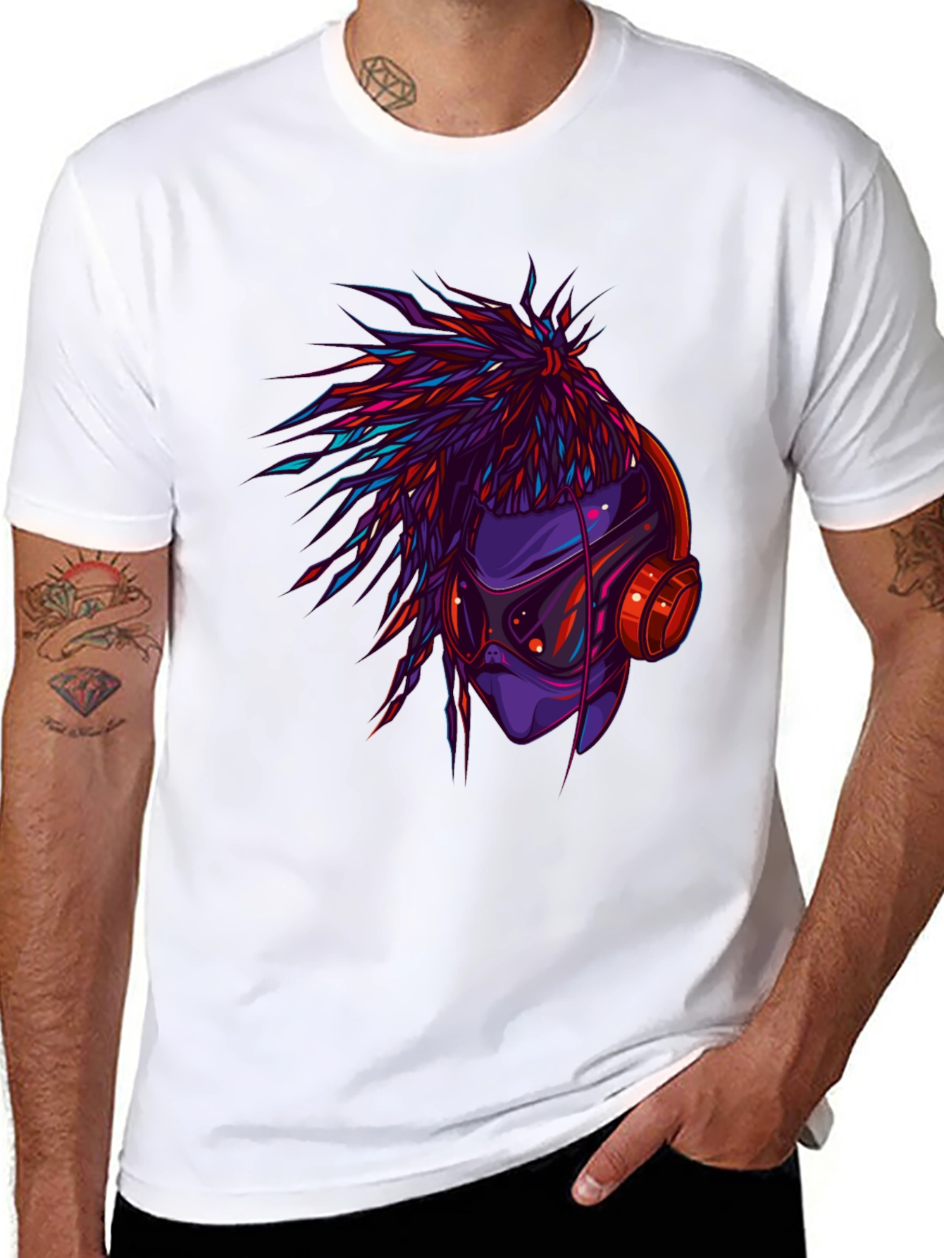 Cyberpunk DJ Graphic Tee - Cool Style
