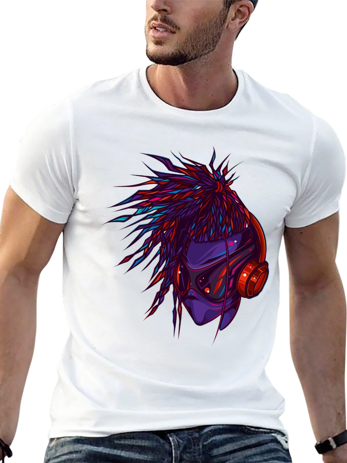 Cyberpunk DJ Graphic Tee - Cool Style