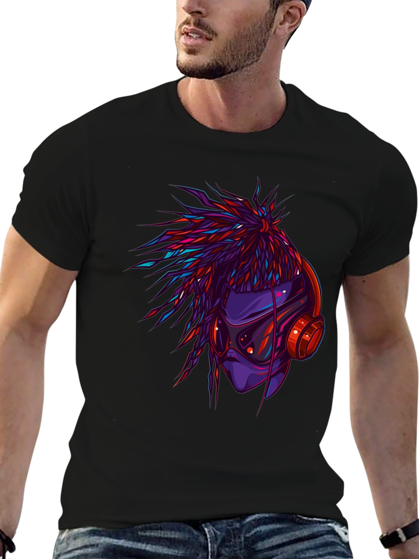 Cyberpunk DJ Graphic Tee - Cool Style