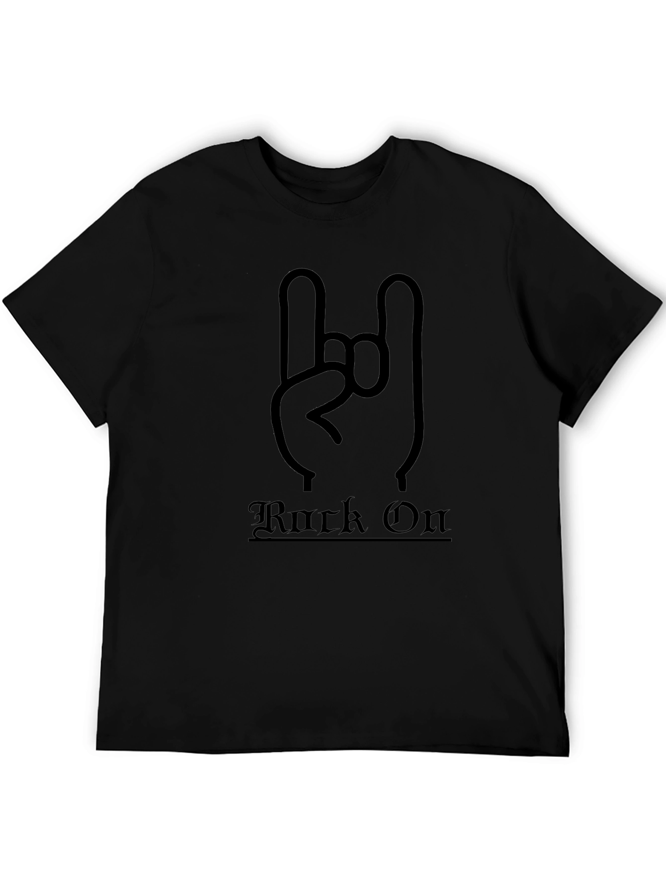 Rock On Black Graphic Tee