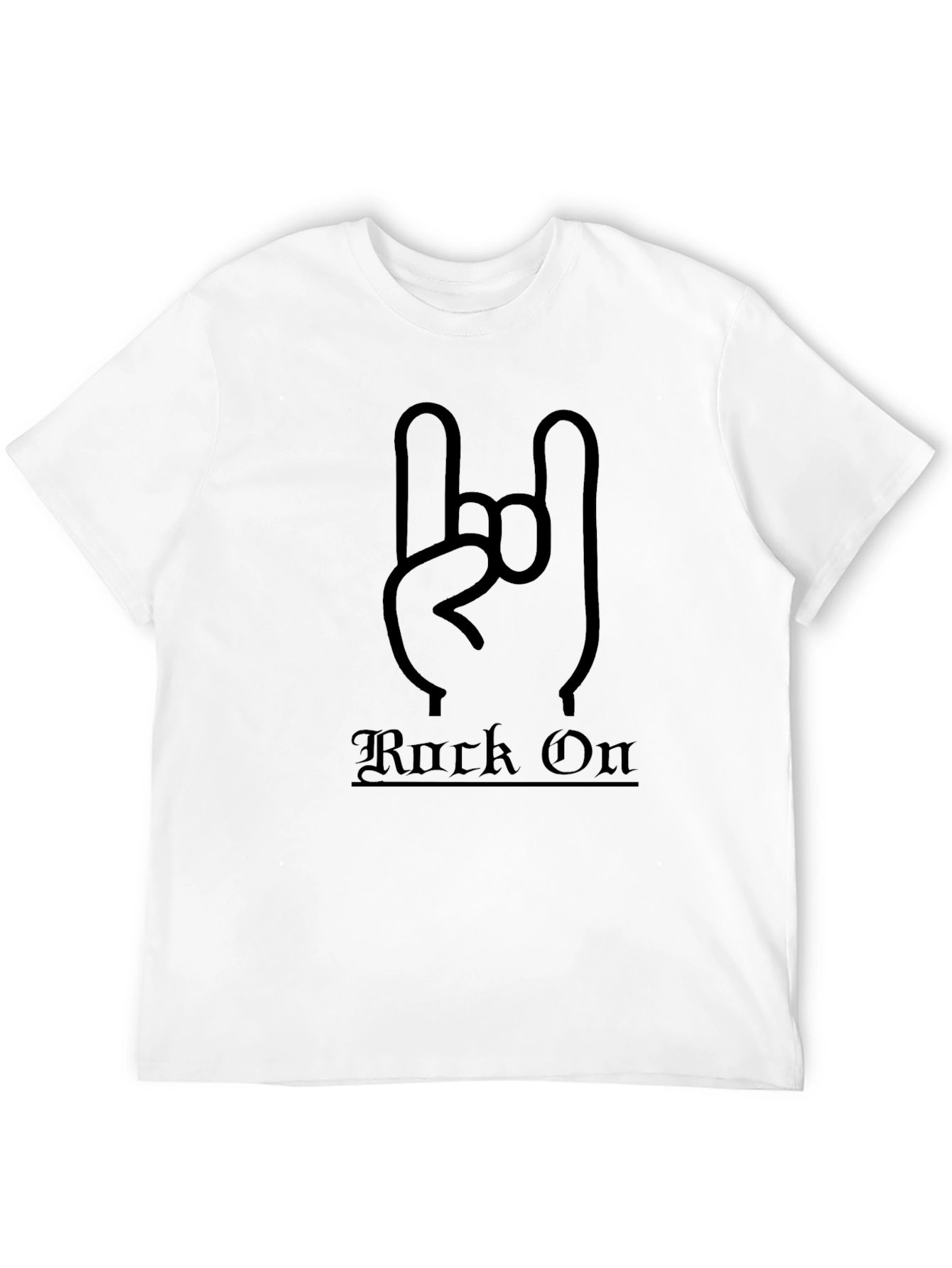 Rock On Black Graphic Tee
