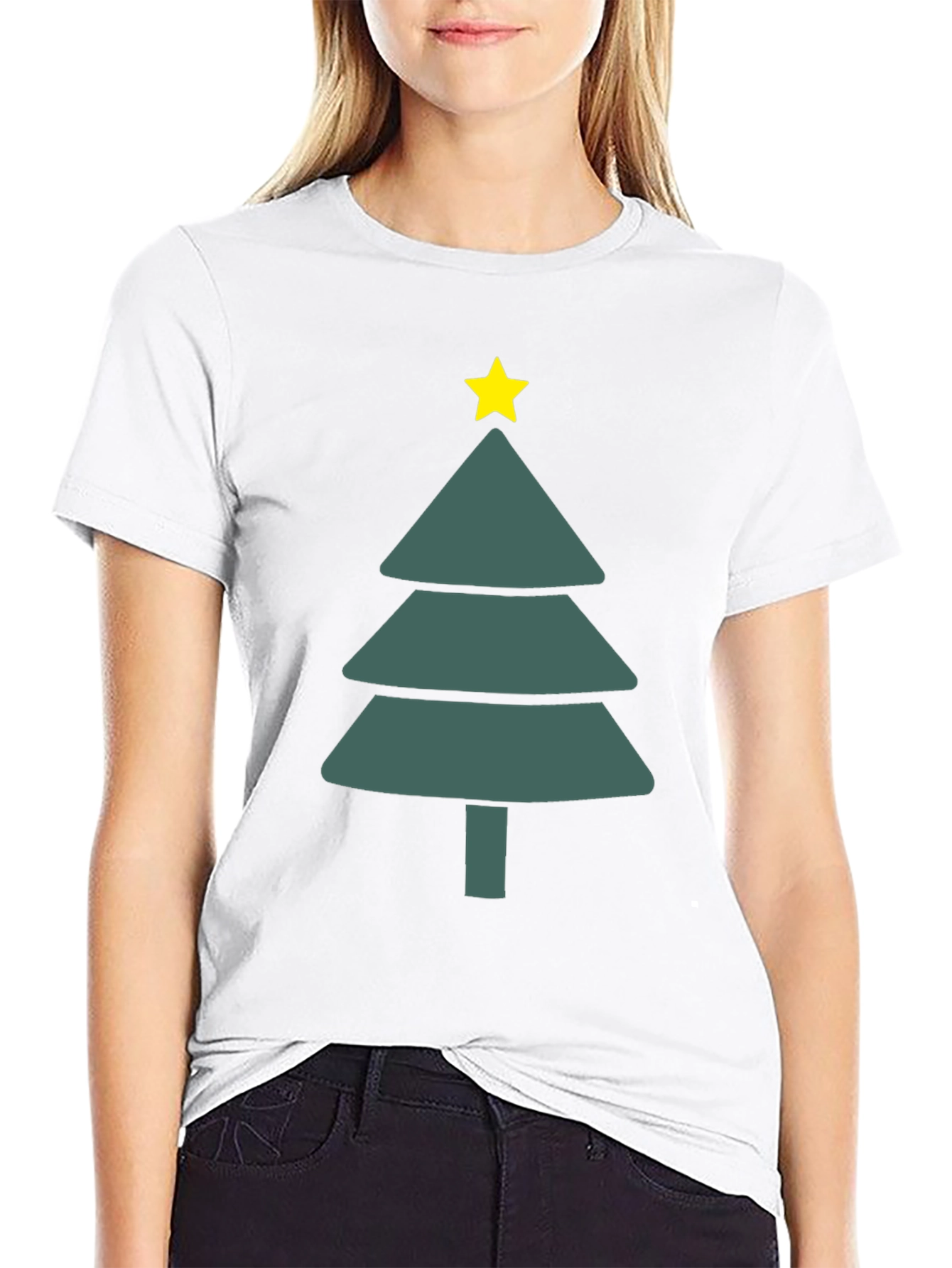 Christmas Tree Graphic Tee - Holiday Festive Shirt