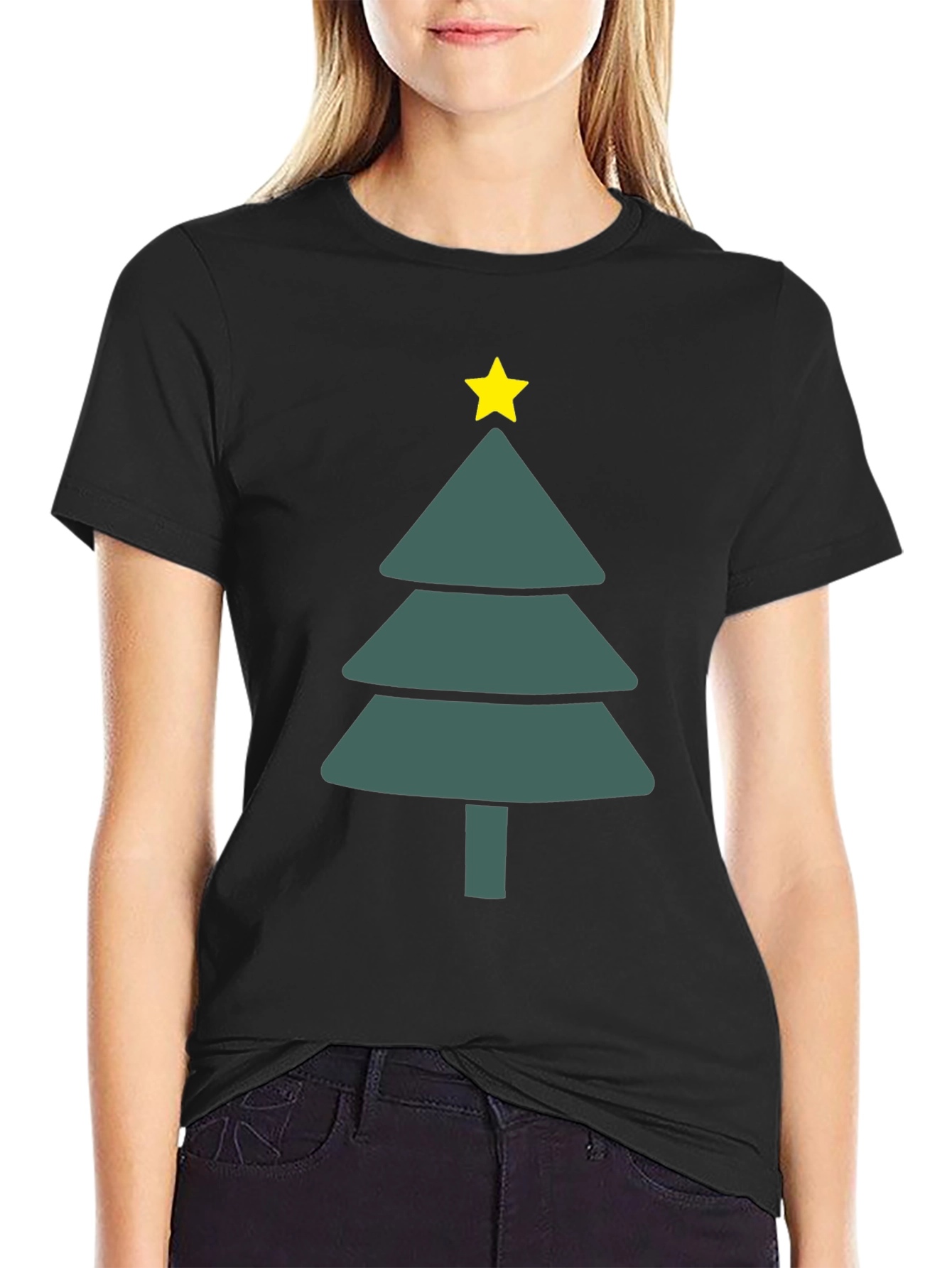 Christmas Tree Graphic Tee - Holiday Festive Shirt