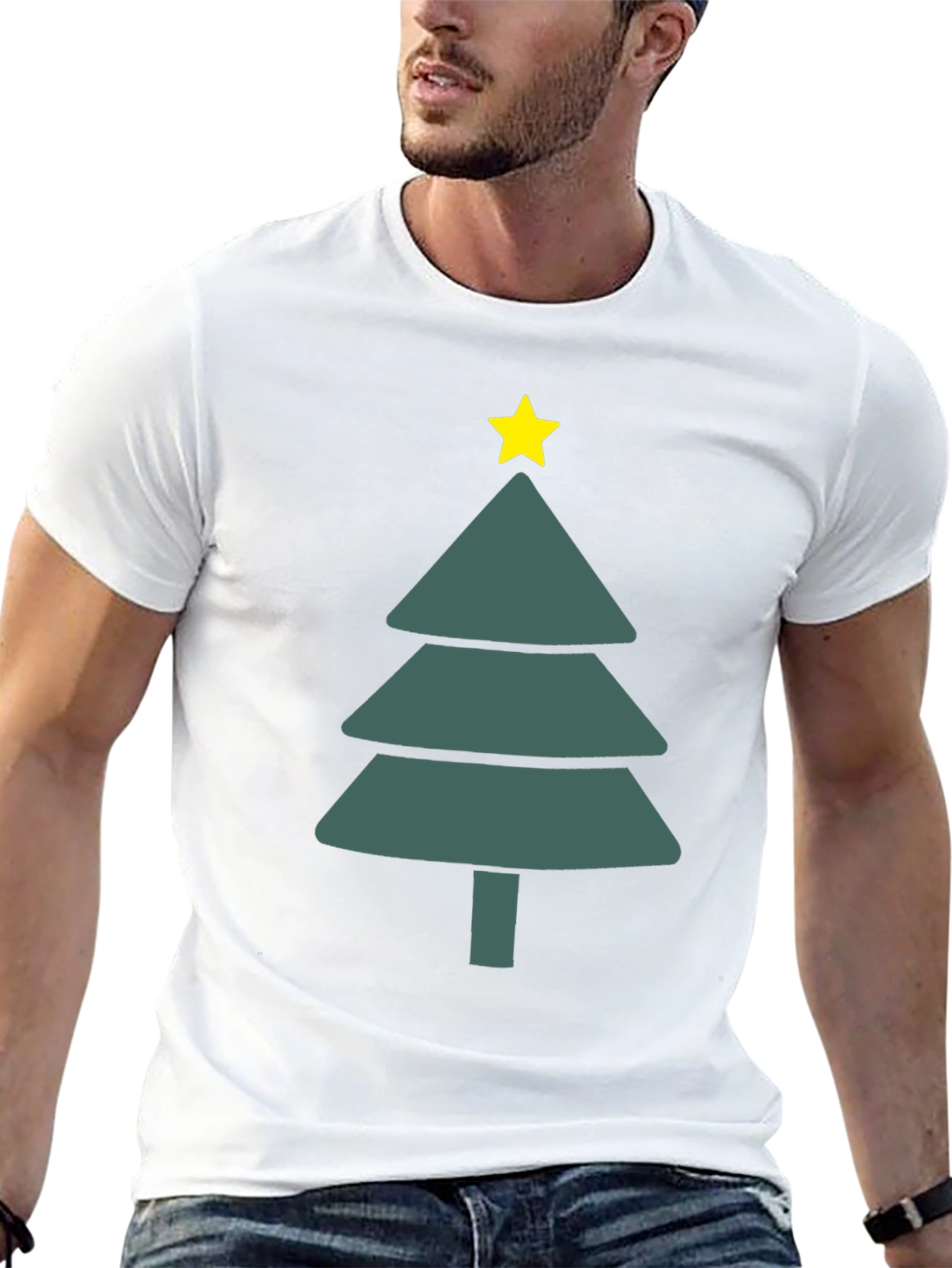 Christmas Tree Graphic Tee - Holiday Festive Shirt