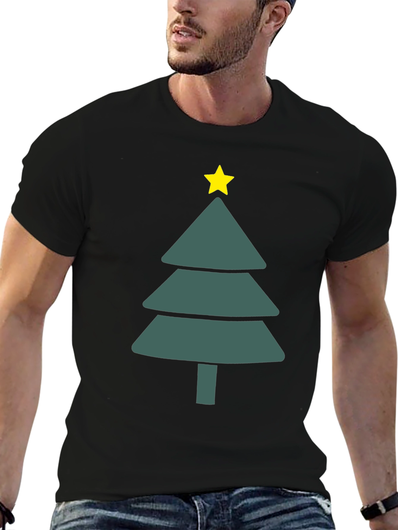 Christmas Tree Graphic Tee - Holiday Festive Shirt
