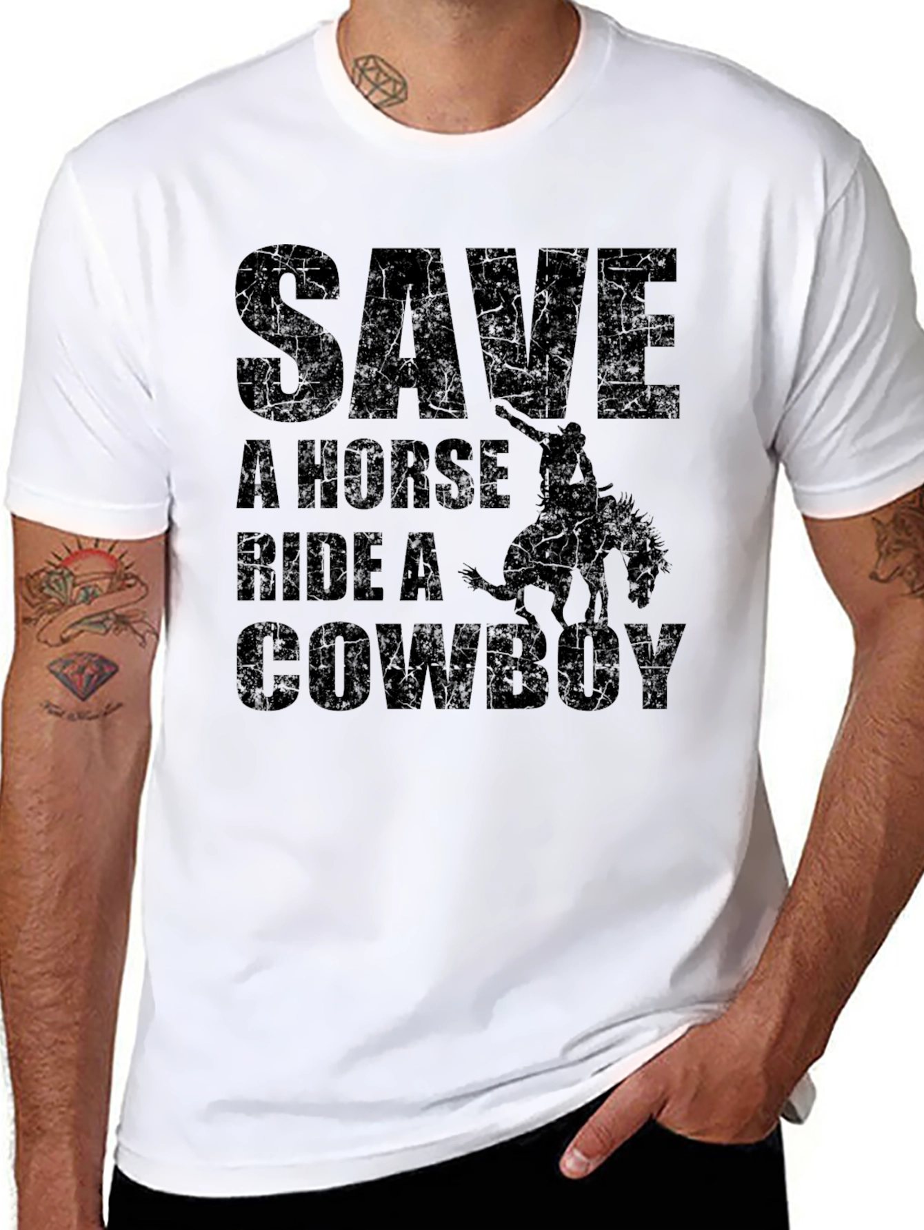 Save A Horse Ride A Cowboy Graphic Tee