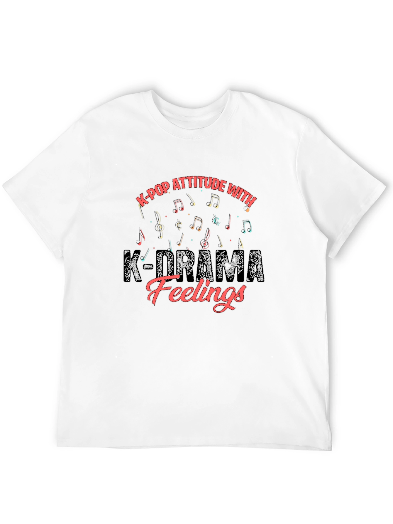 K-Pop Attitude K-Drama Feelings Black Graphic Tee