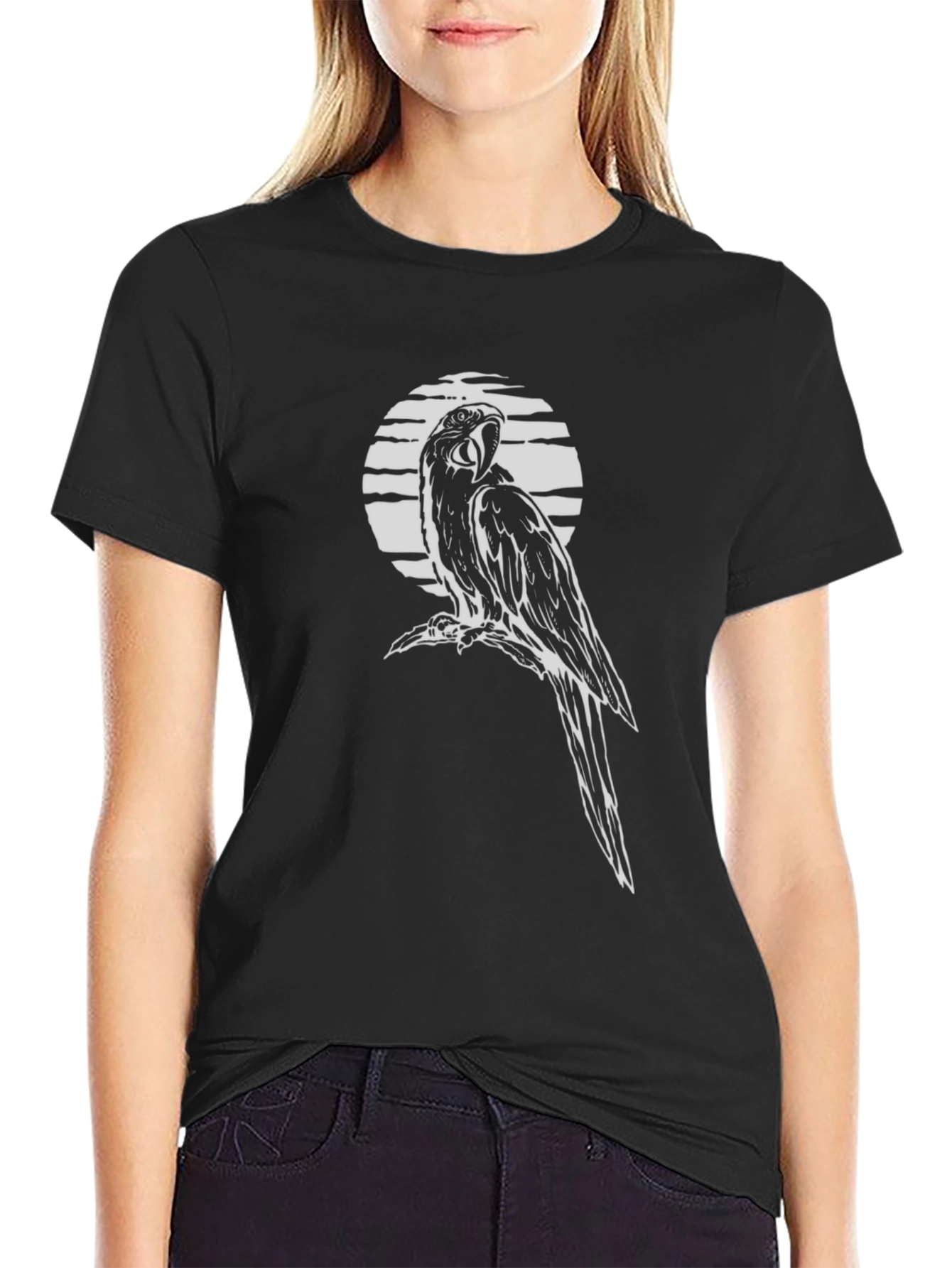 Parrot Graphic T-Shirt - Black