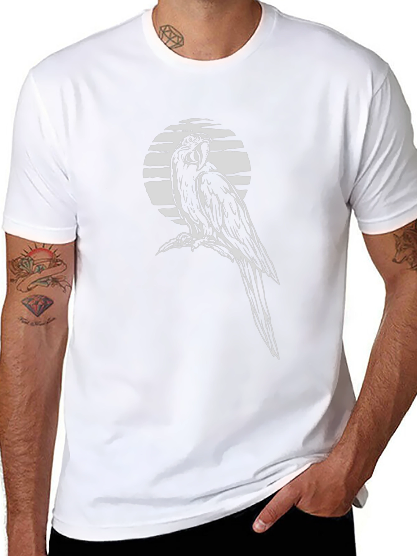Parrot Graphic T-Shirt - Black