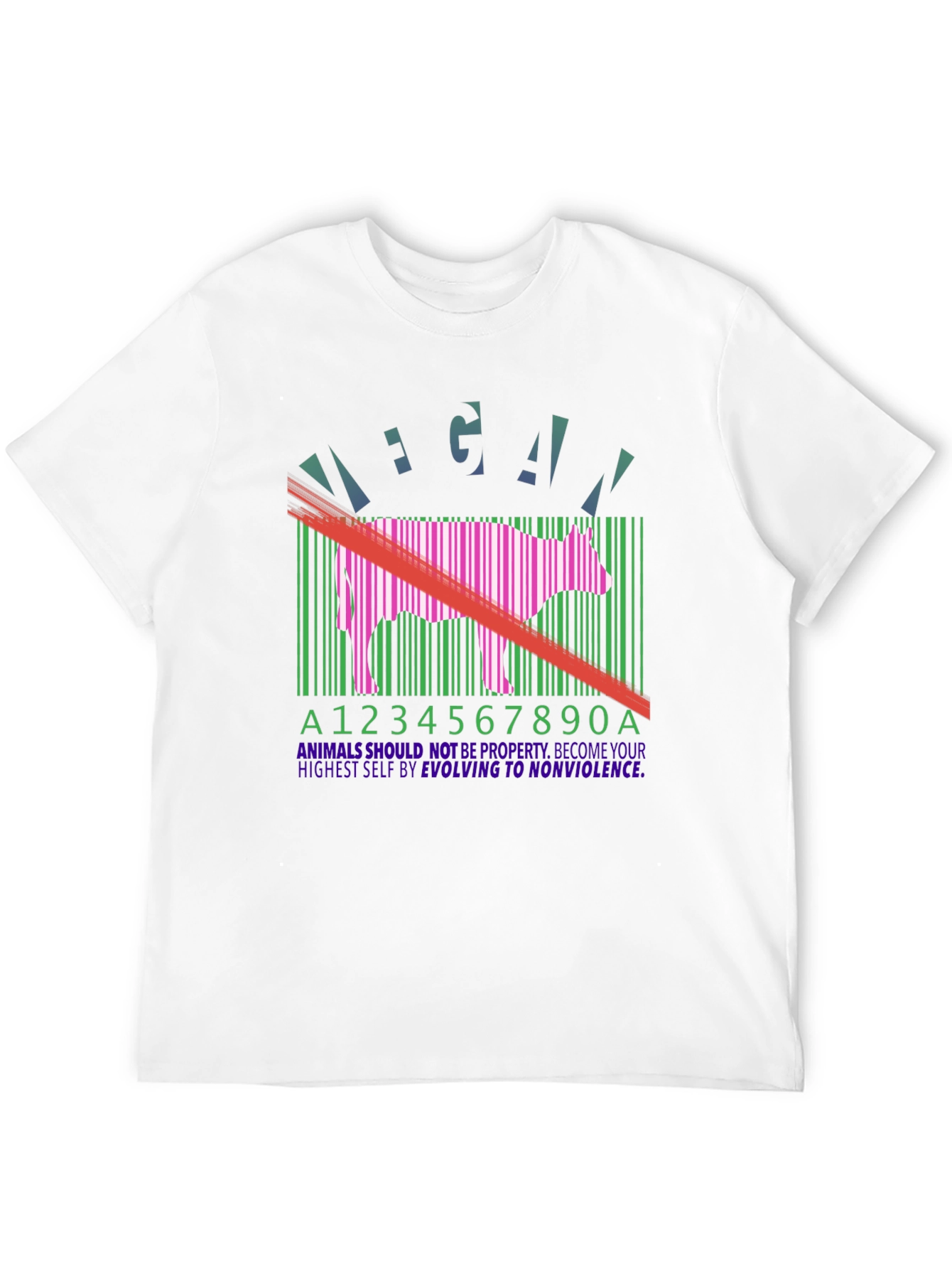 Vegan Cow Barcode T-Shirt