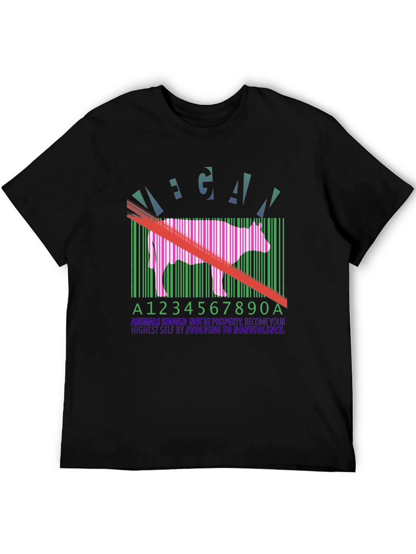Vegan Cow Barcode T-Shirt