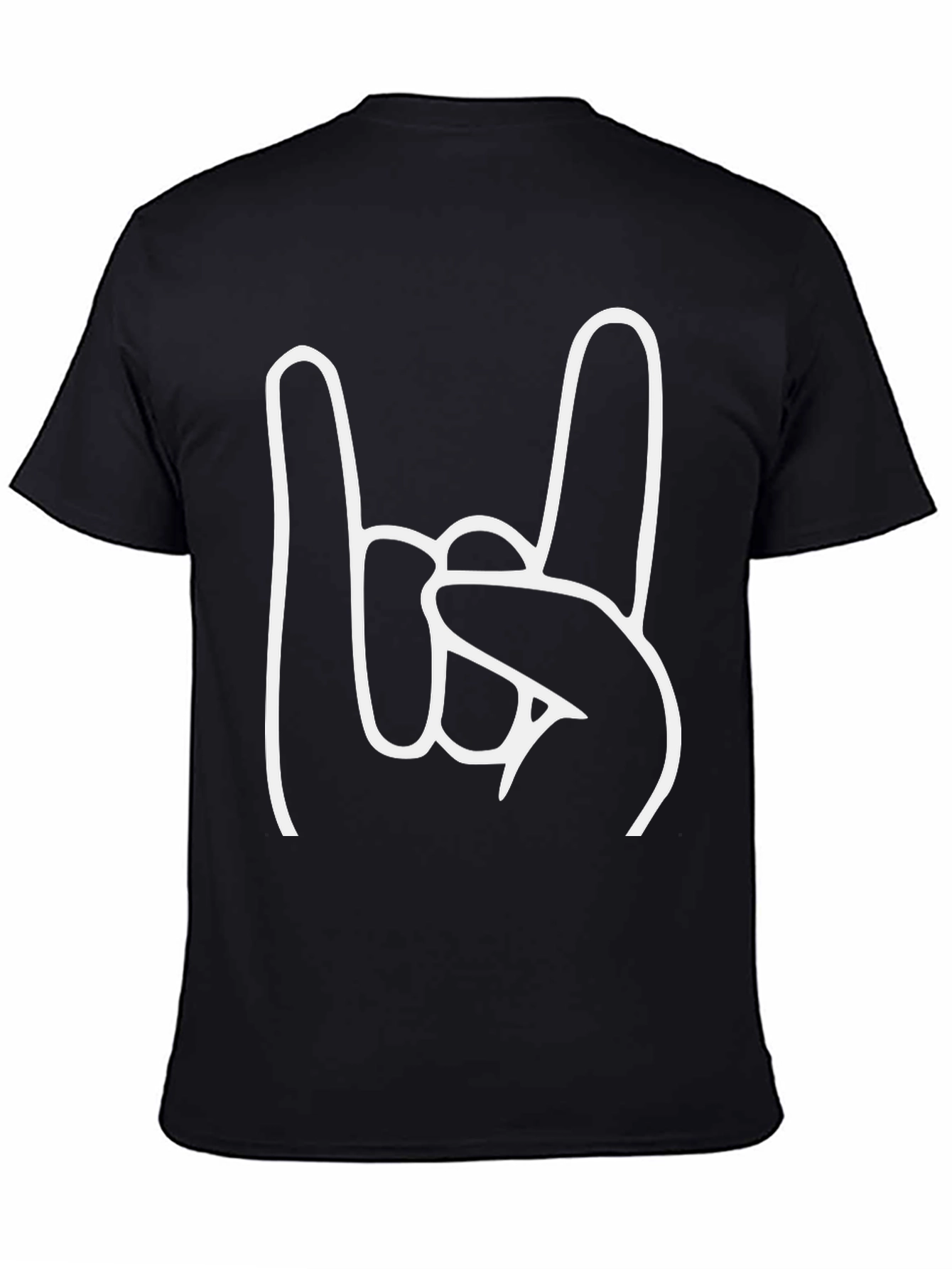 Rock On Graphic Tee - Black Cotton T-Shirt