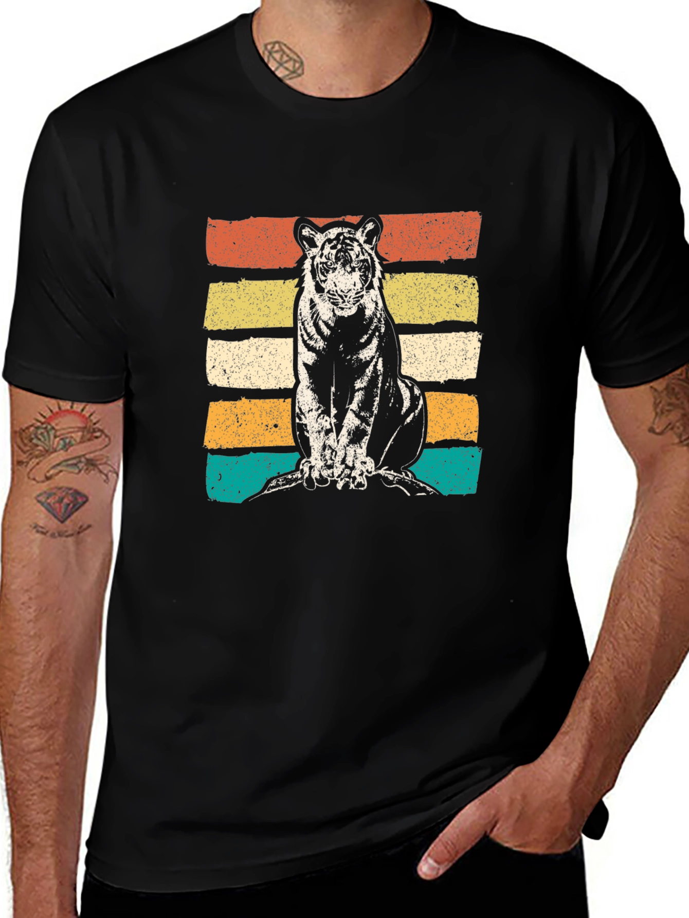Retro Tiger Graphic T-Shirt