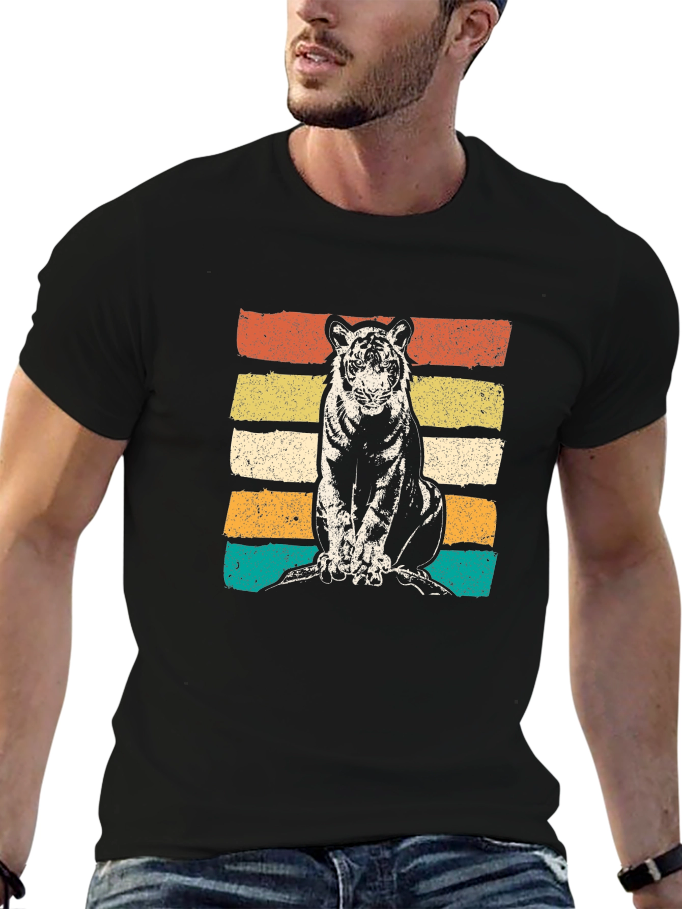 Retro Tiger Graphic T-Shirt