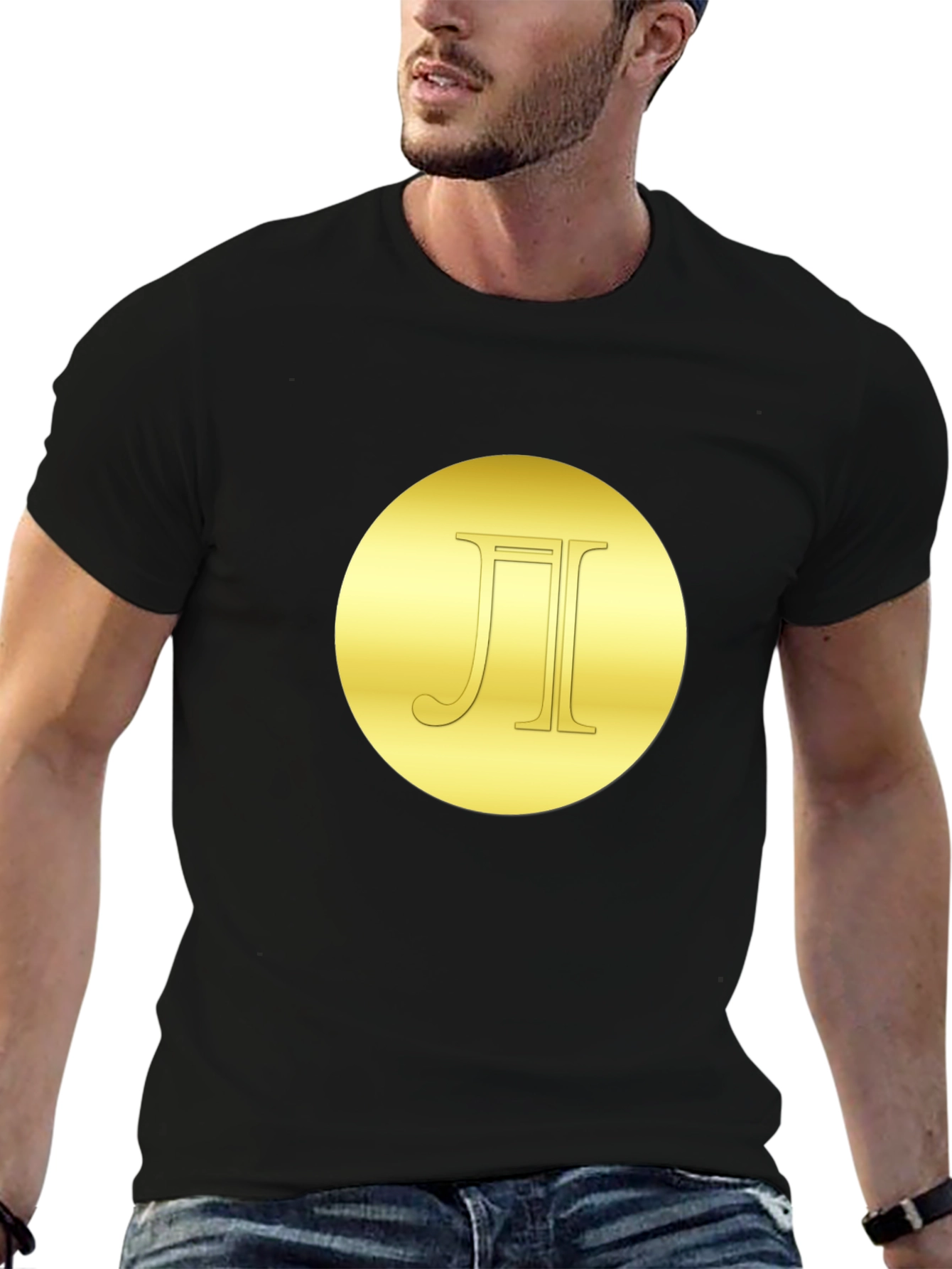 Gold Circle Logo Black T-Shirt