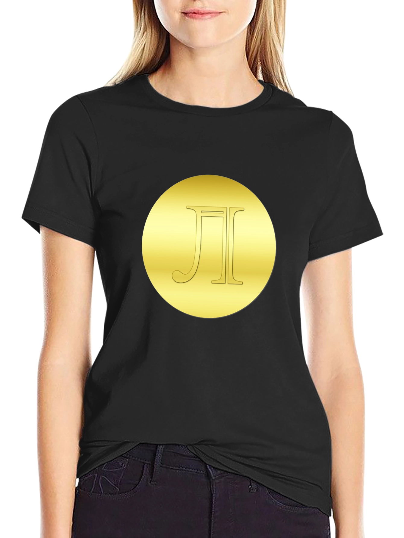 Gold Circle Logo Black T-Shirt