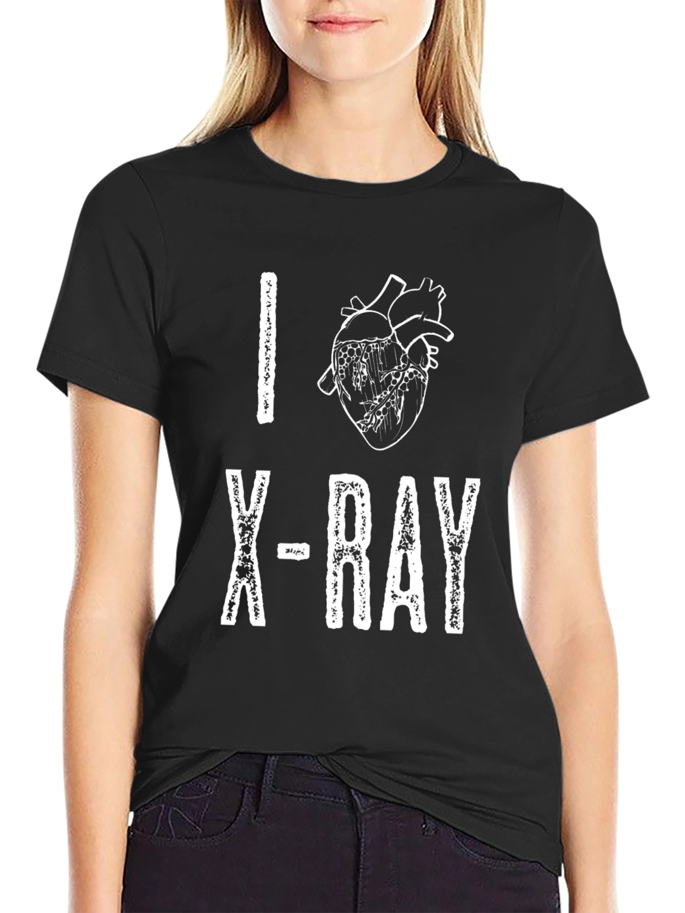 I Heart X-Ray Anatomy T-Shirt - Black Cotton Tee